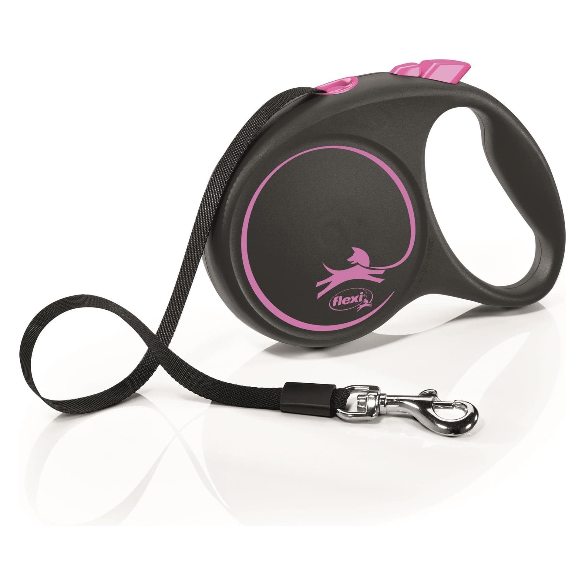 Flexi Black Design L Gurt 5m (L, Hund, Allgemein), Halsband + Leine