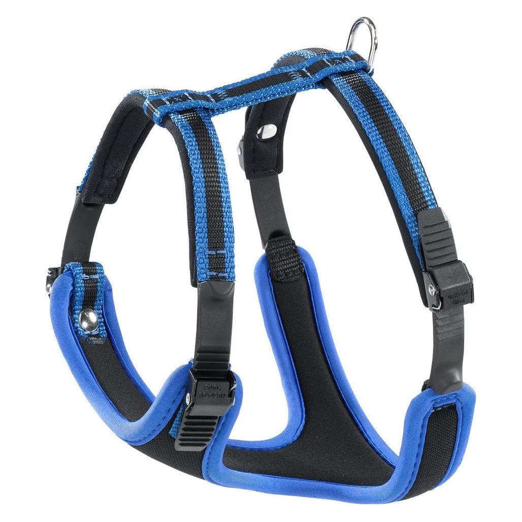 Ferplast Ergocomfort-Geschirr – Blau L (L, Hund), Halsband + Leine