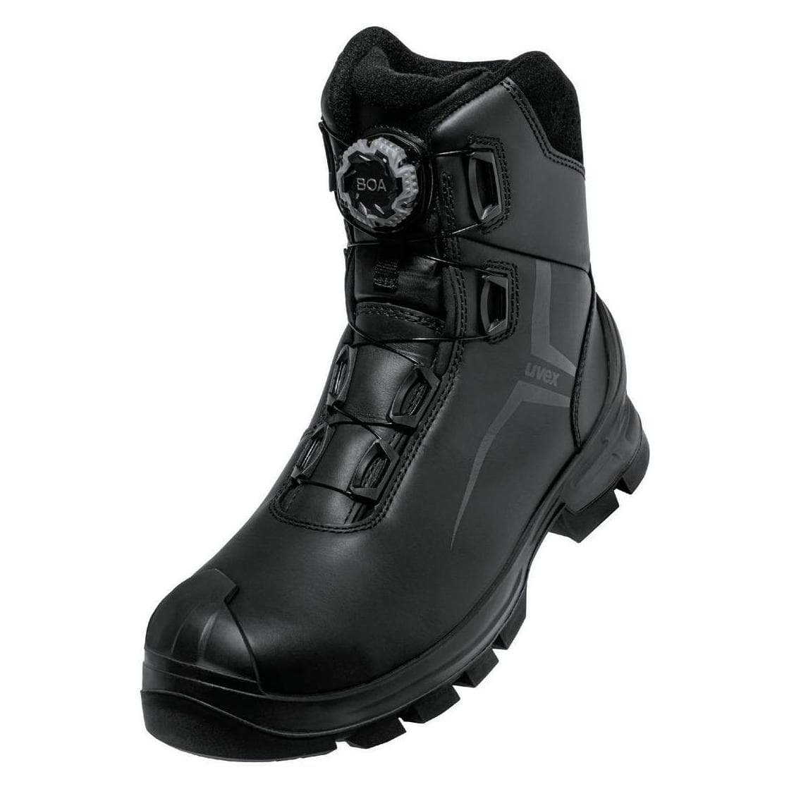 Uvex, Sicherheitsschuhe, 2 MACSOLE Stiefel S3L 65363 schwarz, orange Weite 12 Grösse 50 (S3, 50)