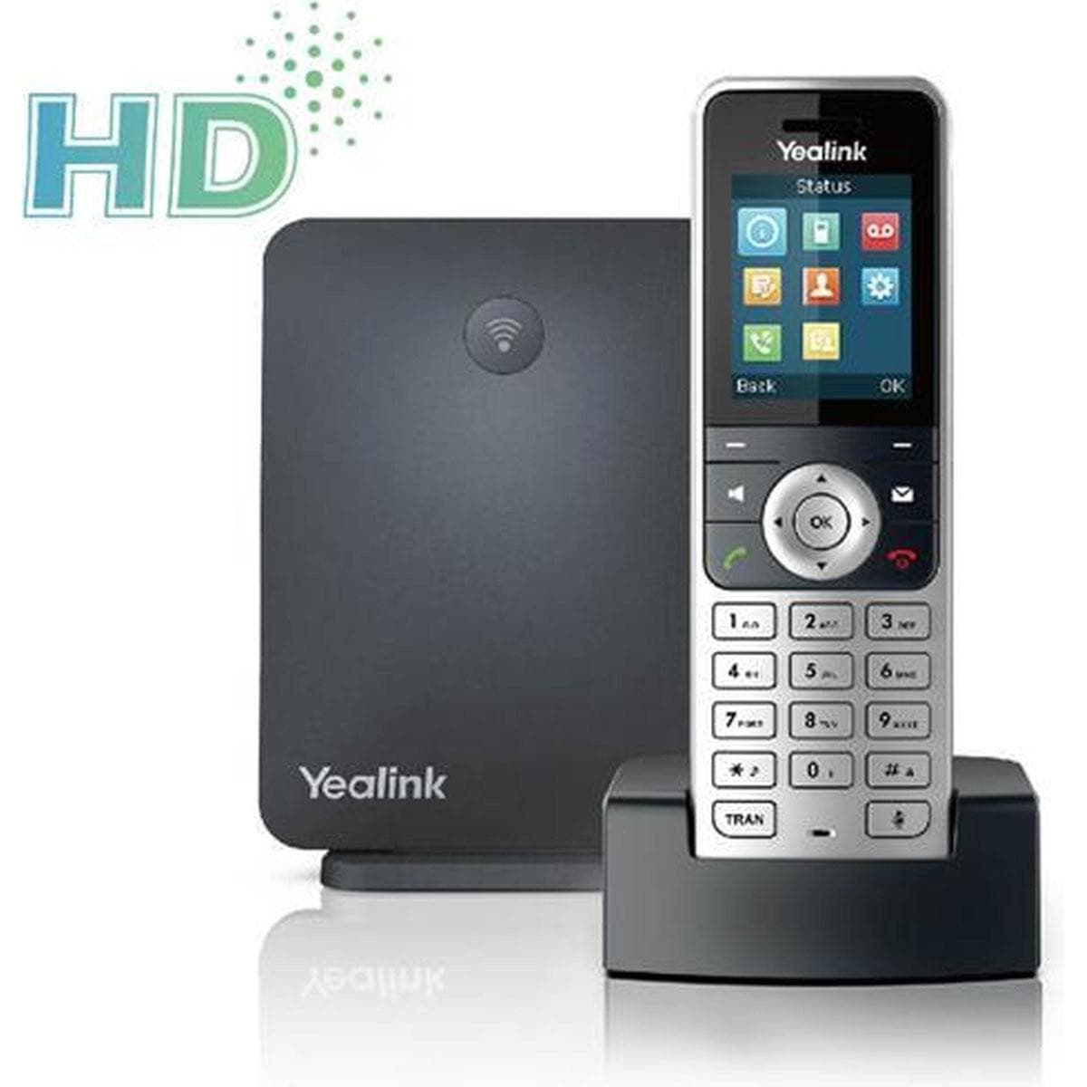 Yealink W53P, Telefon, Silber, Schwarz