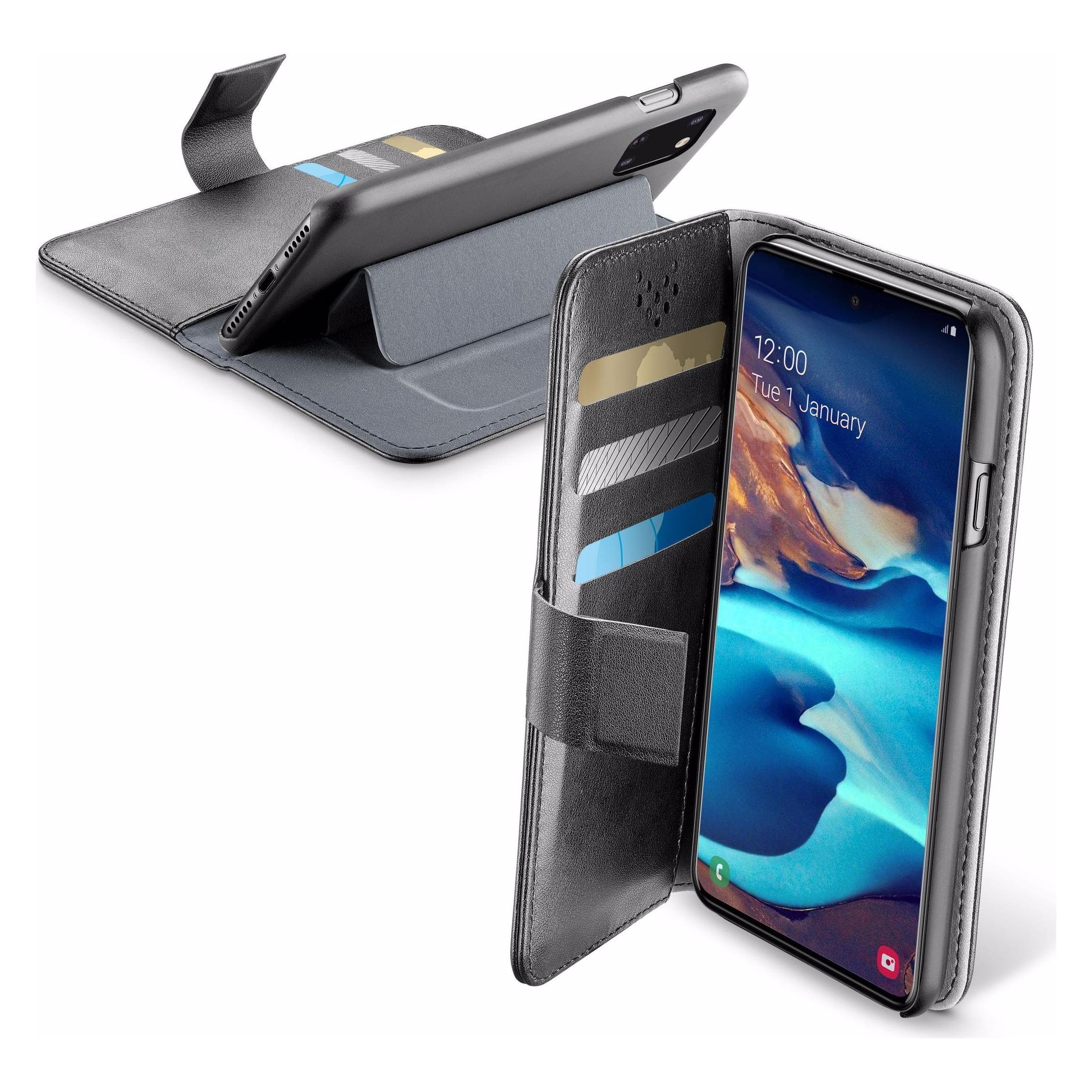 Cellularline Book Agenda (Samsung Galaxy A91, Samsung Galaxy S10 Lite), Smartphone Hülle, Schwarz