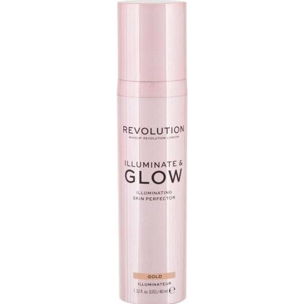 Makeup Revolution, Highlighter + Bronzer, Glow & Illuminate (Gold, Highlighter, 40 ml)