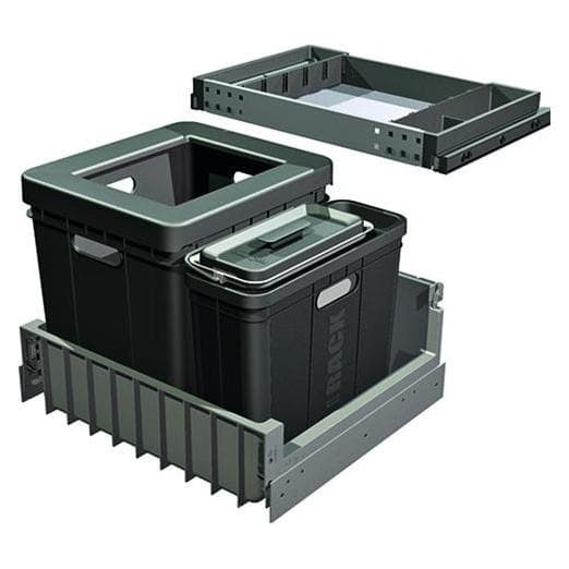 Franke Kehricht-Auszugsystem -Sorter Serie 300 R Composta, Abfalleimer, Schwarz, Grau