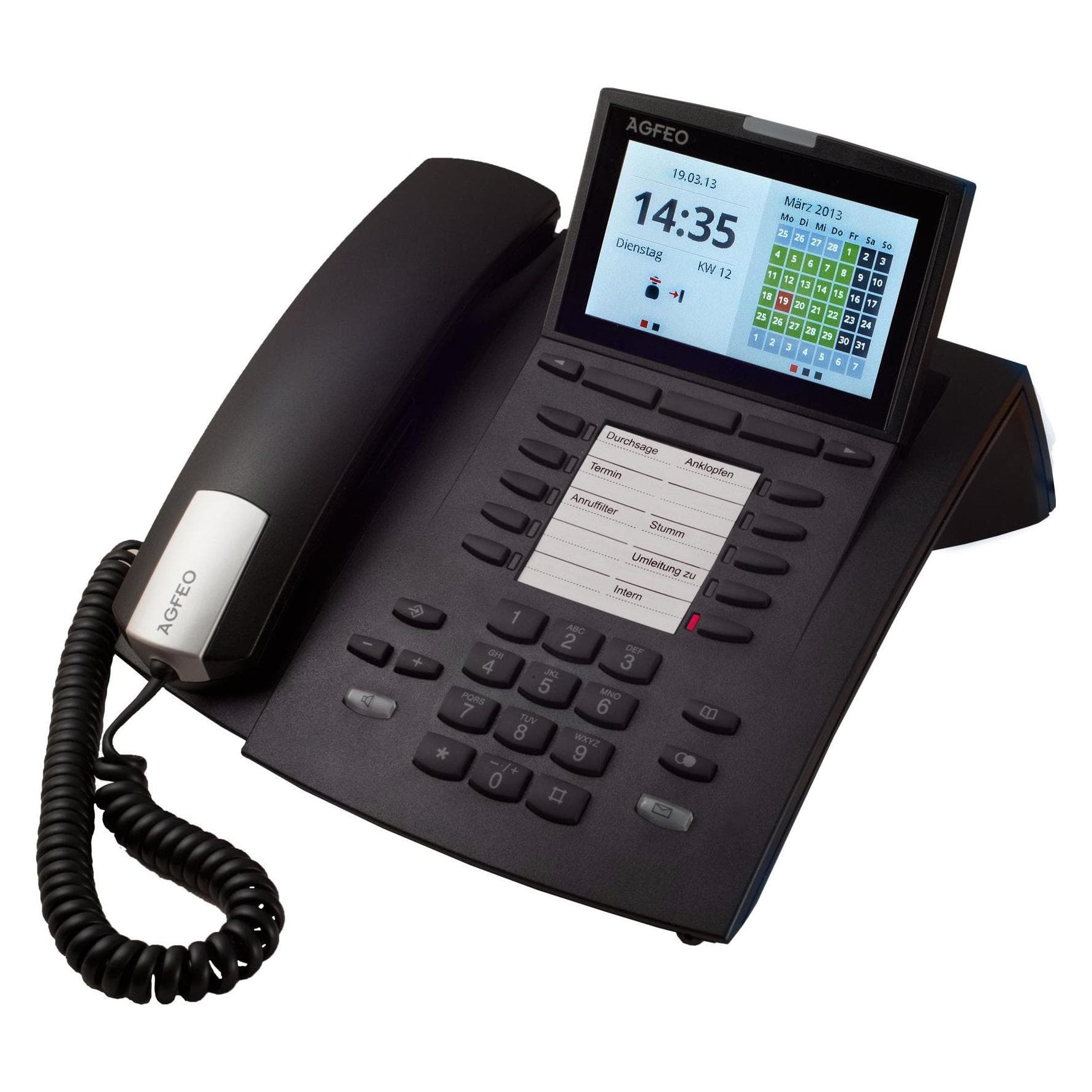 Agfeo ST 45 schwarz, Telefon, Schwarz