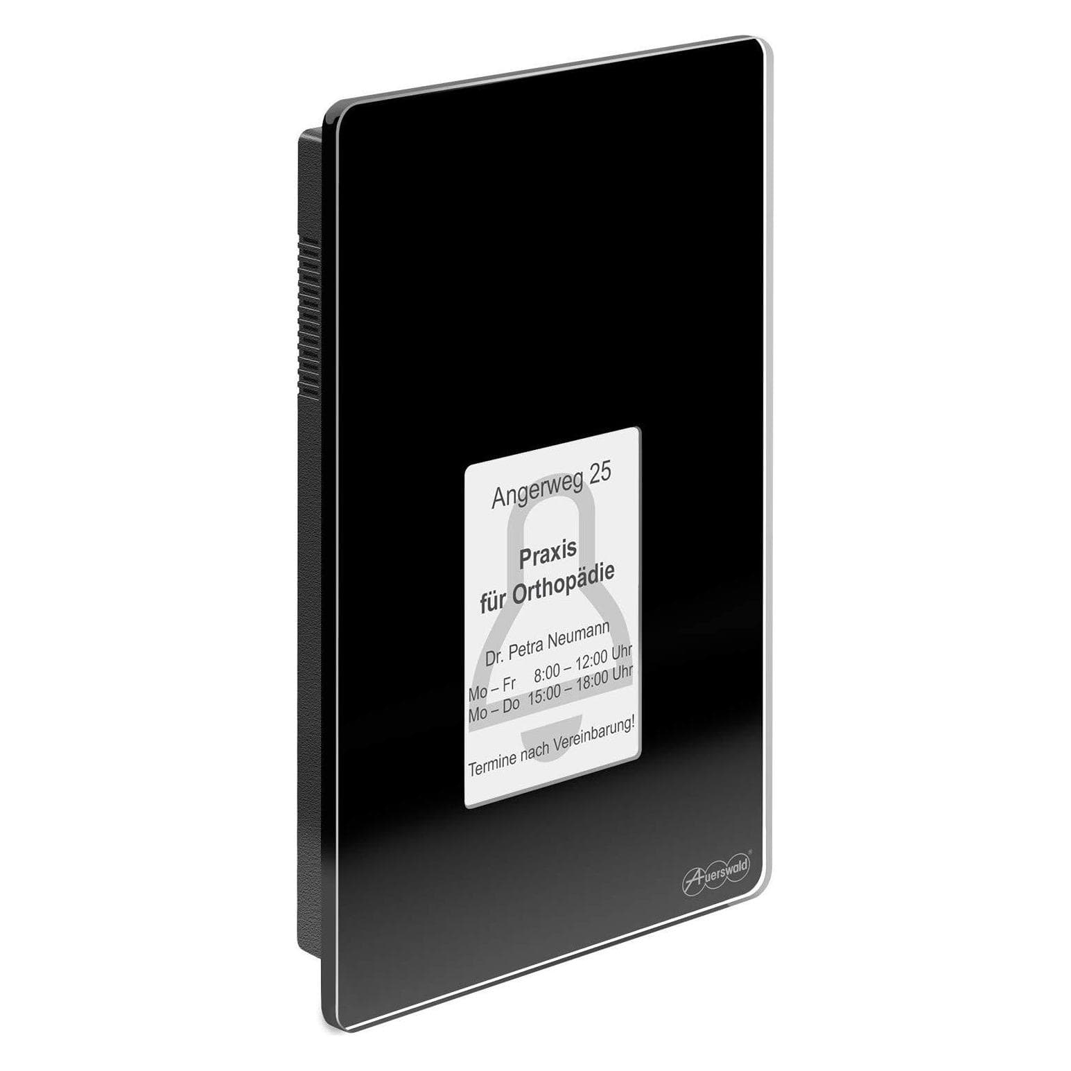 Auerswald, Klingel + Türsprechanlage, TFS-Dialog 400 Sprechanlagen-System schwarz für a/b-Schnittstellen mit eleganter Glassfront (Kabelgebunden)