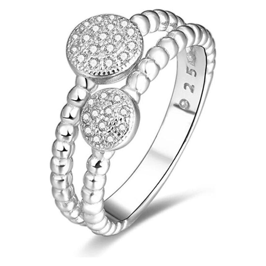 Beneto, Ring, Silver ring with zircons AGG335 - Circuit: 52 mm (L), (52)