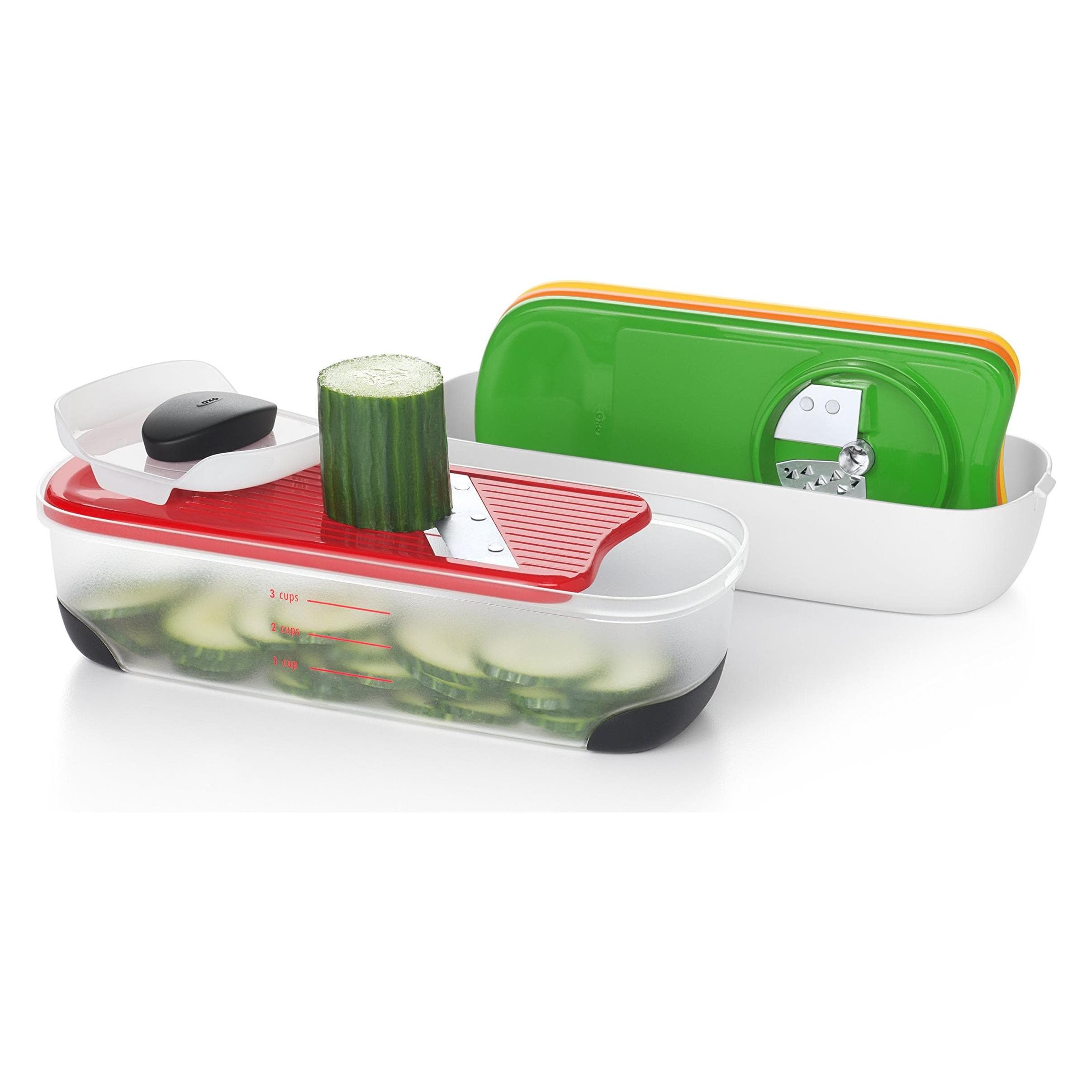 OXO GG Mandoline Set, Küchenreibe, Weiss, Gelb, Grün, Rot, Orange, Schwarz