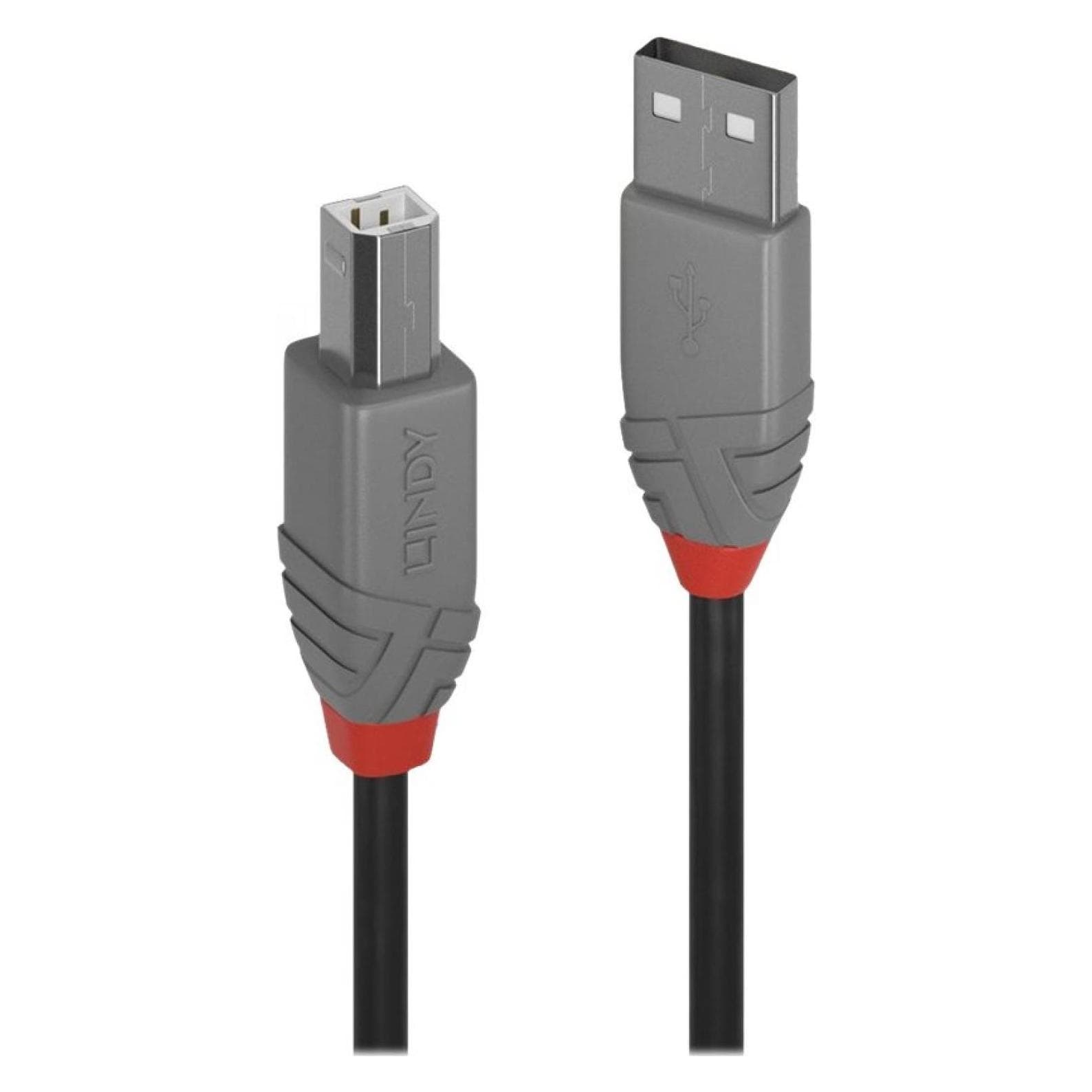 Lindy 10m USB 2.0 Typ A an B Kabel Anthra Line (10 m, USB 2.0), USB Kabel