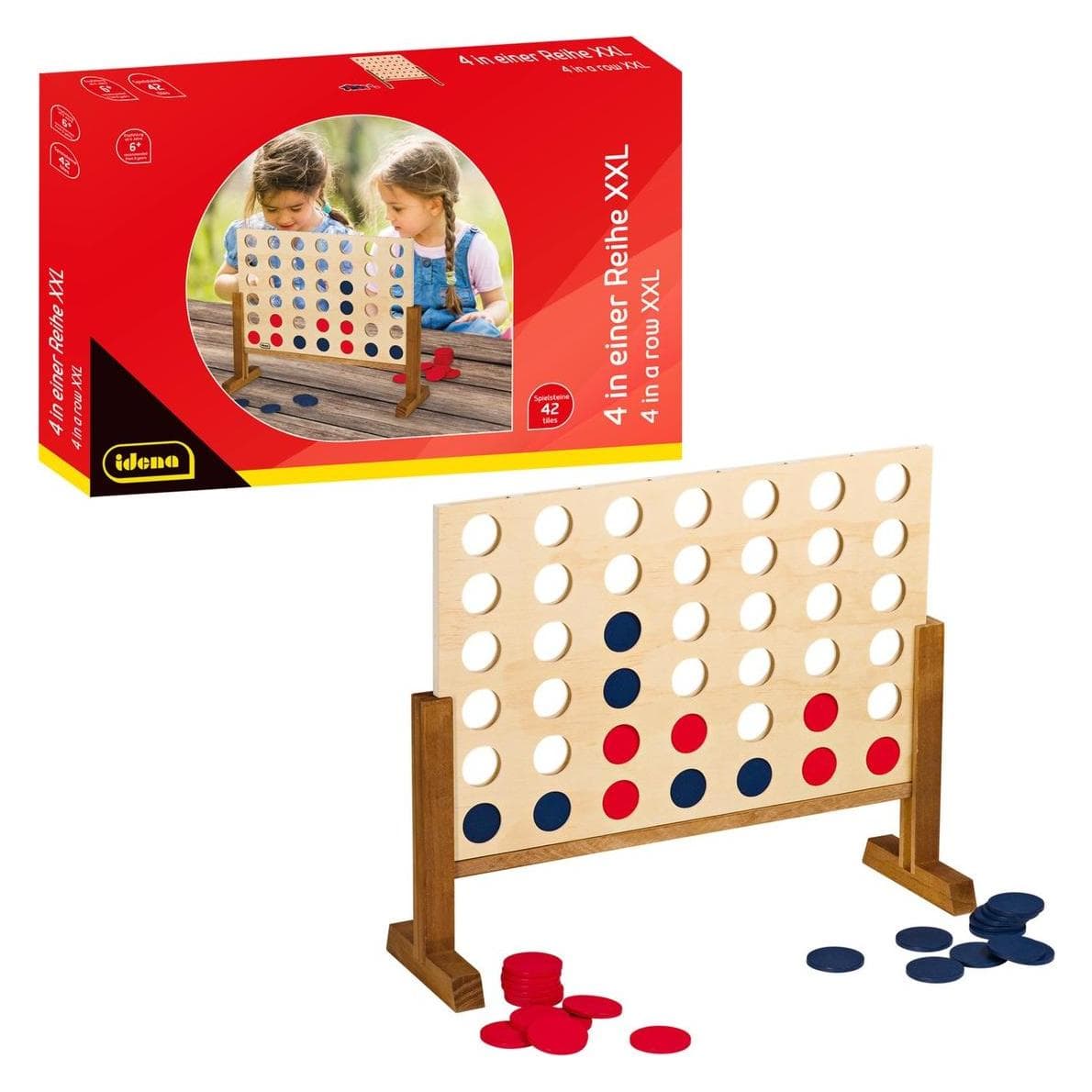 Idena Holzspiel 4 in einer Reihe XXL 45x56x17cm (2 Spieler)