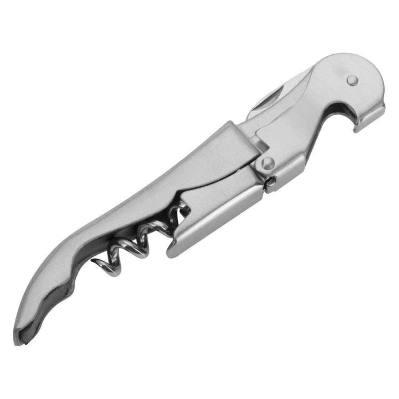 Westmark Kellnerbesteck "Profi" m. 2-Stufen Hebel, 14x1.5x2.5 cm, Flaschenöffner, Silber