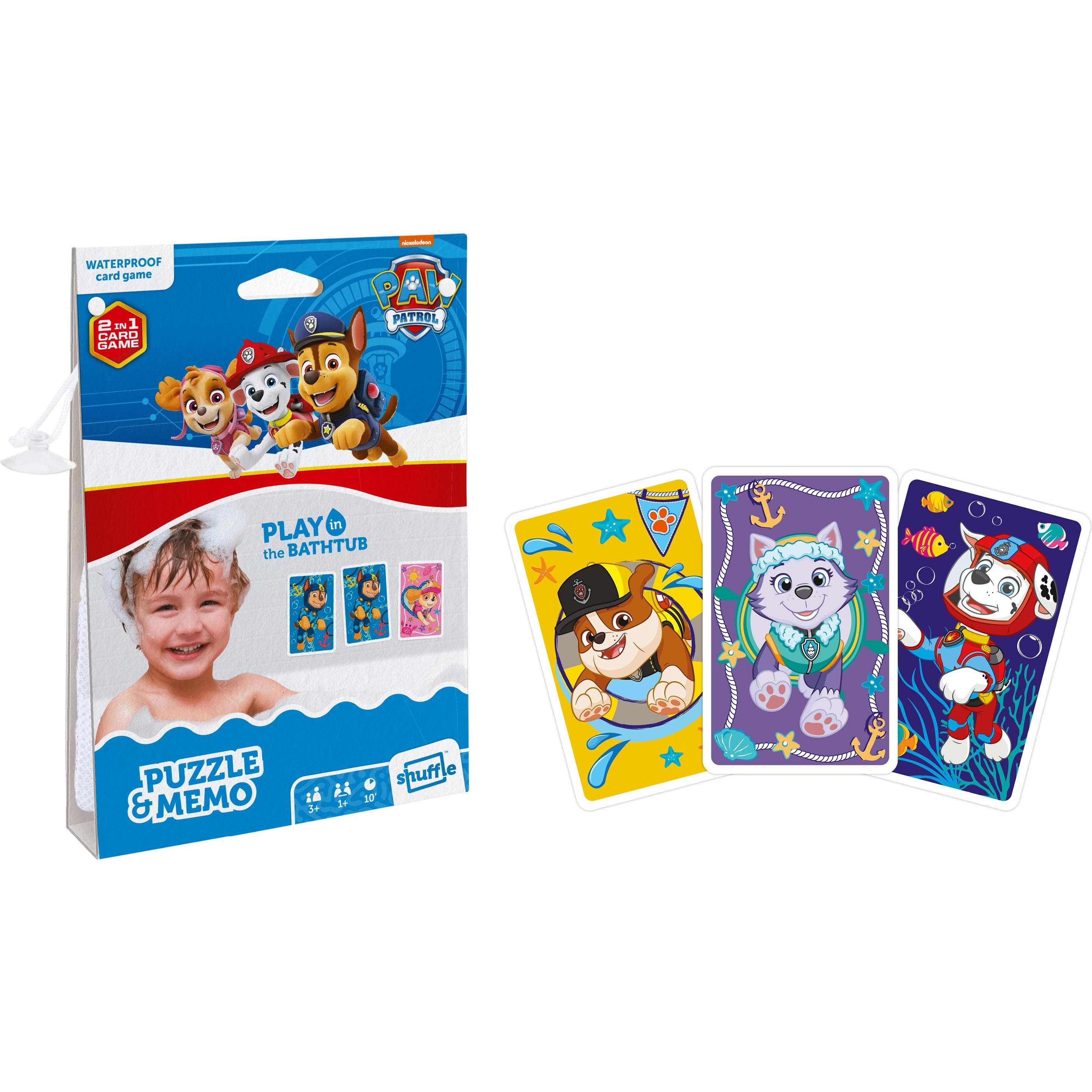 Cartamundi Paw Patrol Play in the Bathtub - Puzzel en Memo