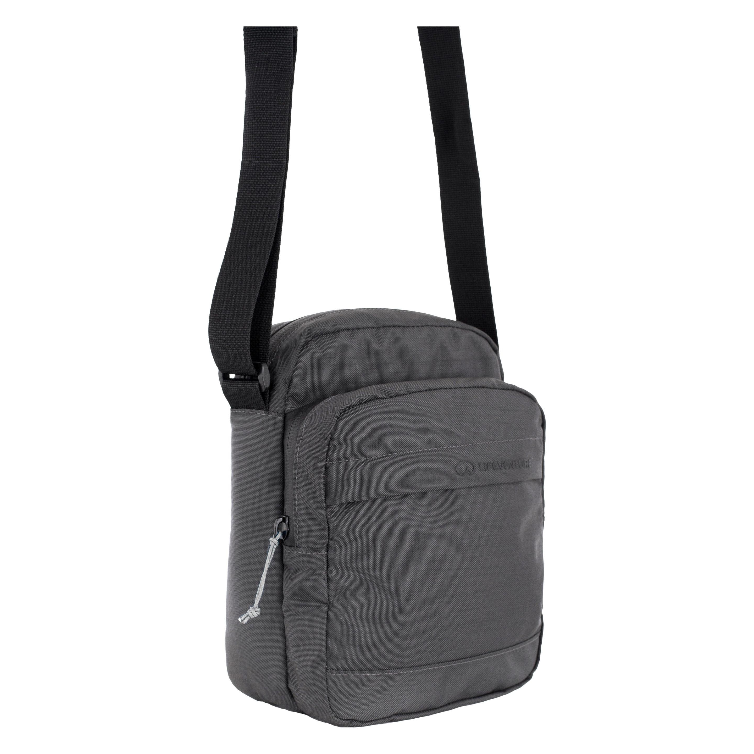 Lifeventure, Herren, Tasche, RFiD Shoulder Bag, Recycled, Grey, Grau
