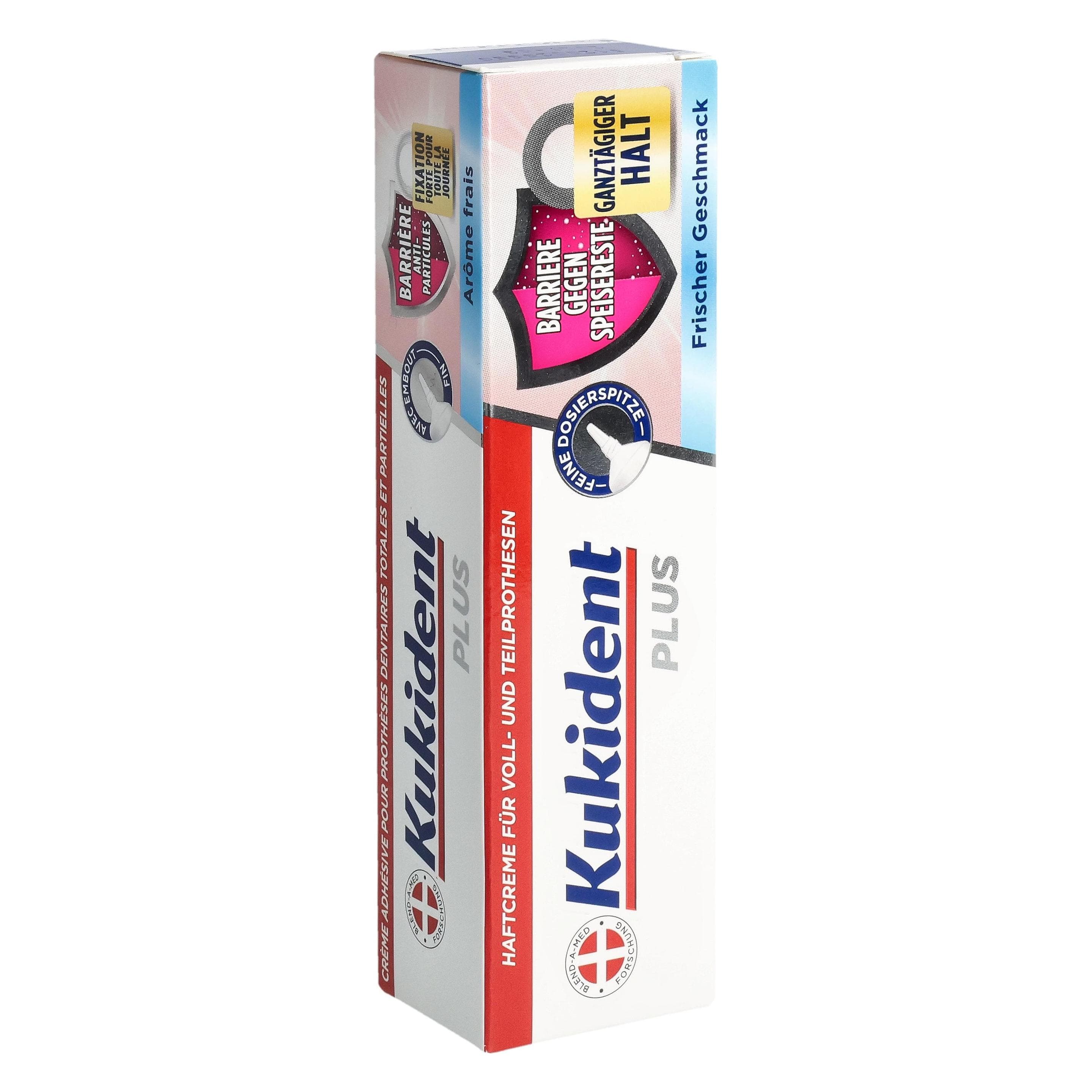 Kukident, Zahnpasta, Plus Barriere gegen Speisereste-Frischer Geschmack 40G Haftcreme (40 ml)