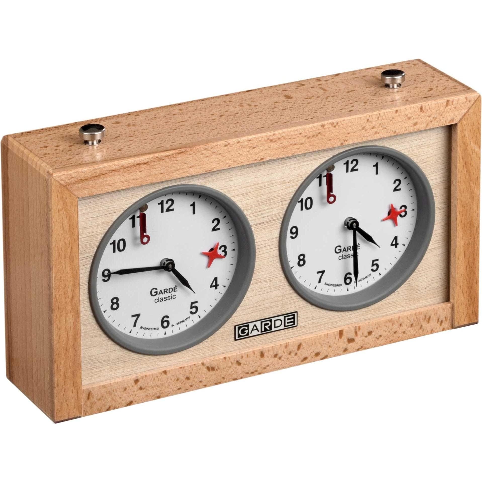 Philos Gardé Houten Schaakklok (mechanisch)