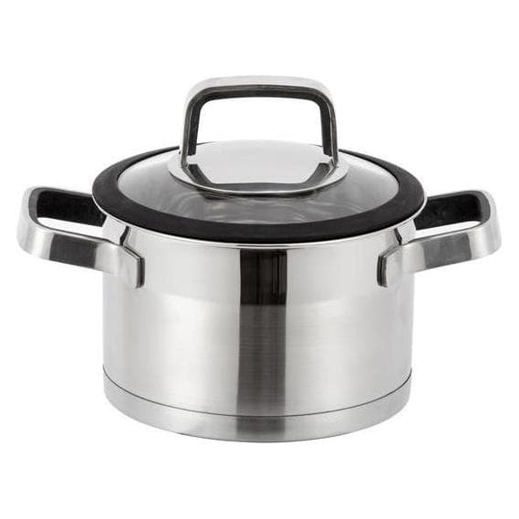 Domoletti CASSEROLE WITH LID 16X10.5 2L, Pfanne + Kochtopf, Silber