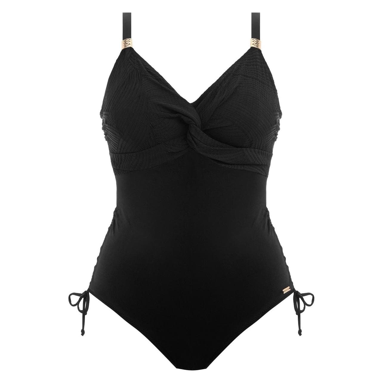 Fantasie, BHs, Ottawa UW Twist Front Suit With Adjustable Leg Dames Badpak - Maat 80H, Schwarz, (Einzelpack, 80 H)
