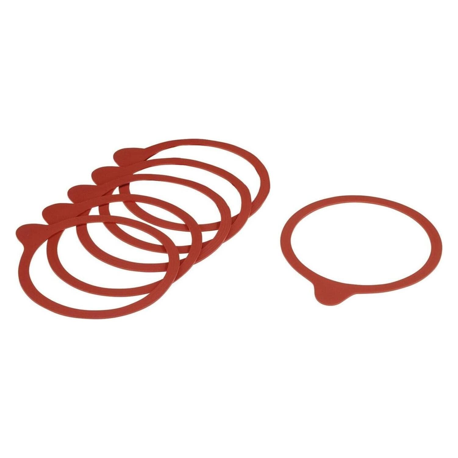 Westmark 6 Einkoch-Gummiringe 54 x 67 mm, Einmachgläser, Rot