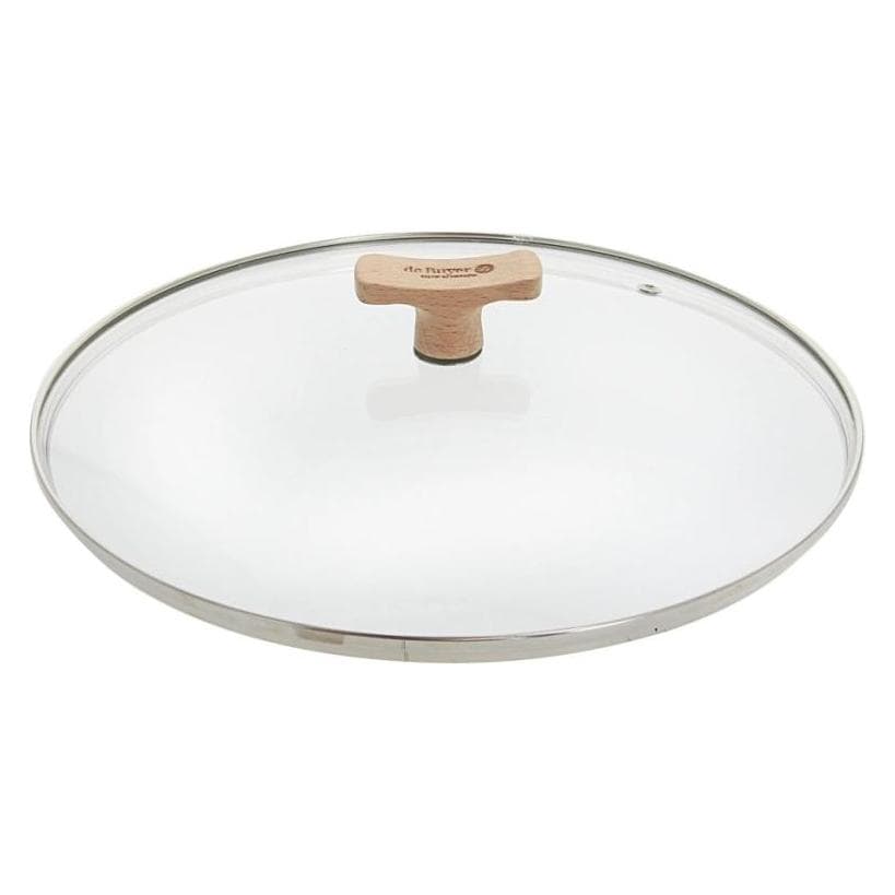 de Buyer Glasdeckel mit Holzknopf Ø 20cm passend zu 8780 & 8788, Zubehör Kochgeschirr, Transparent