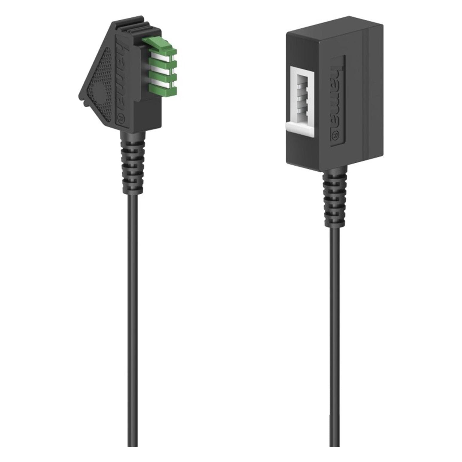 Hama 00201102 Telefonkabel 10 m Schwarz, Telefon Zubehör