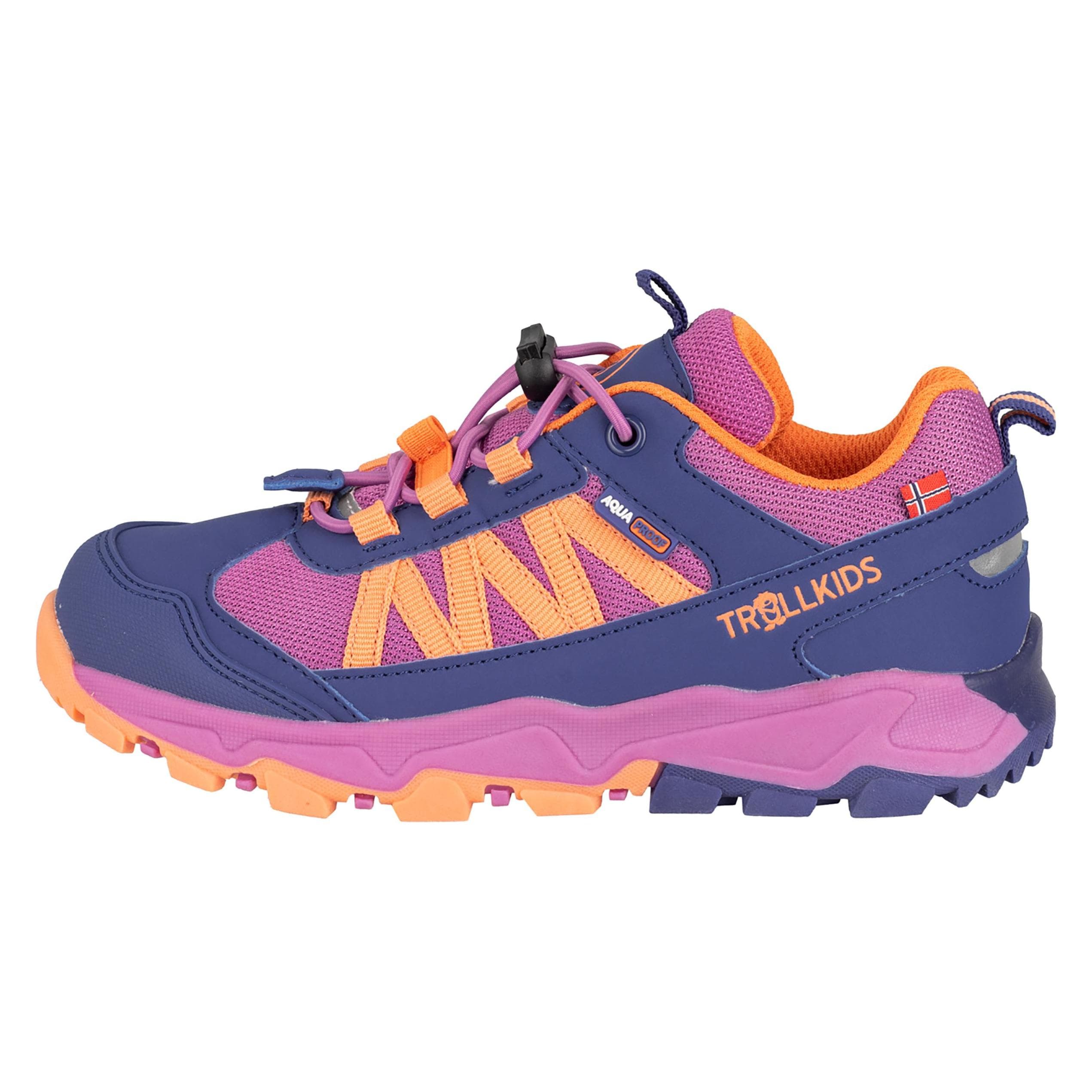 Trollkids, Jungen, Wanderschuhe, Kid's Tronfjell Hiker Low (38), Mehrfarbig, Pink, Violett