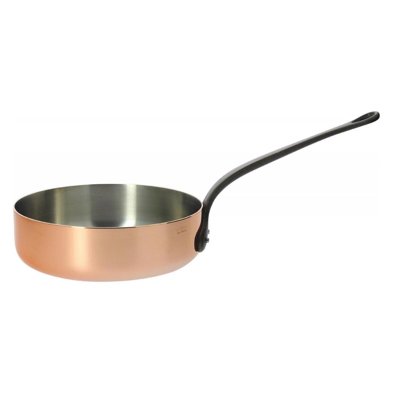 de Buyer Inocuivre Sauteuse mit Gusseisengriff, Pfanne + Kochtopf, Kupfer