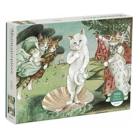 Abrams & Chronicle 68088 - Birth of Venus Meowsterpiece of Western Art - Puzzle, 1000 Teile (1000 Teile)