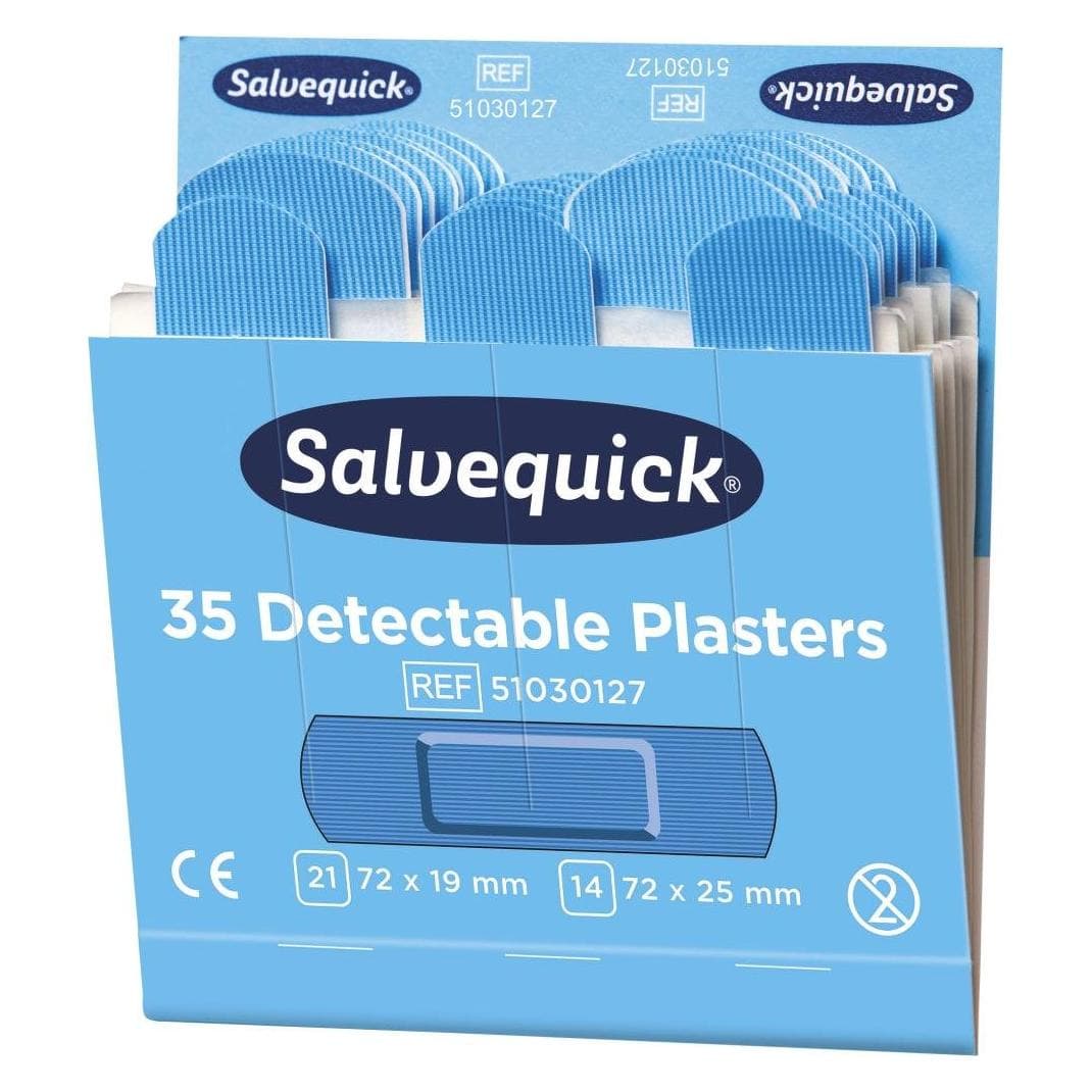 Salvequick, Pflaster, Pflasterstrips detectable (6x)
