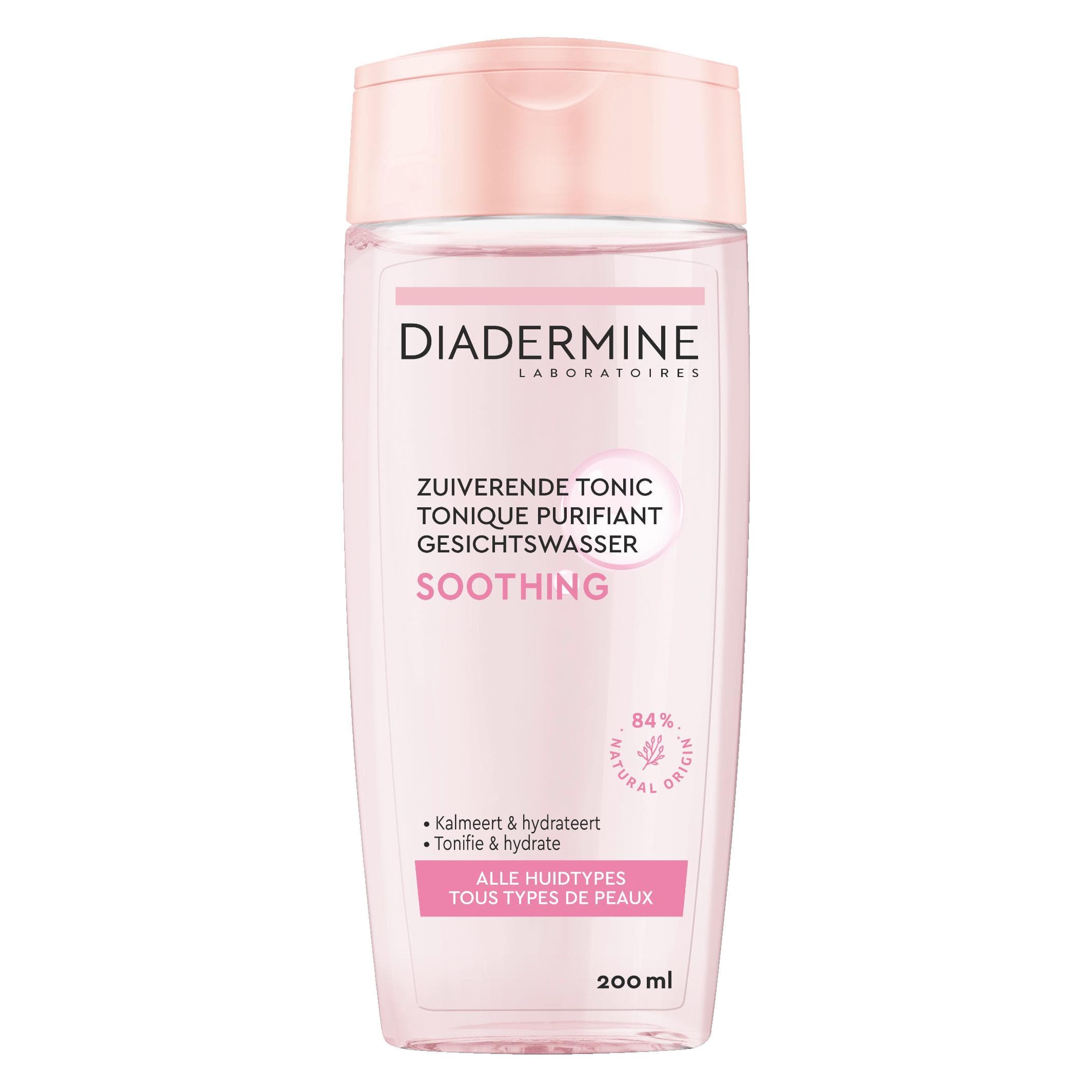 Diadermine, Gesichtsreinigung, Beruhigendes Gesichtswasser (Mizellenwasser, 200 ml)