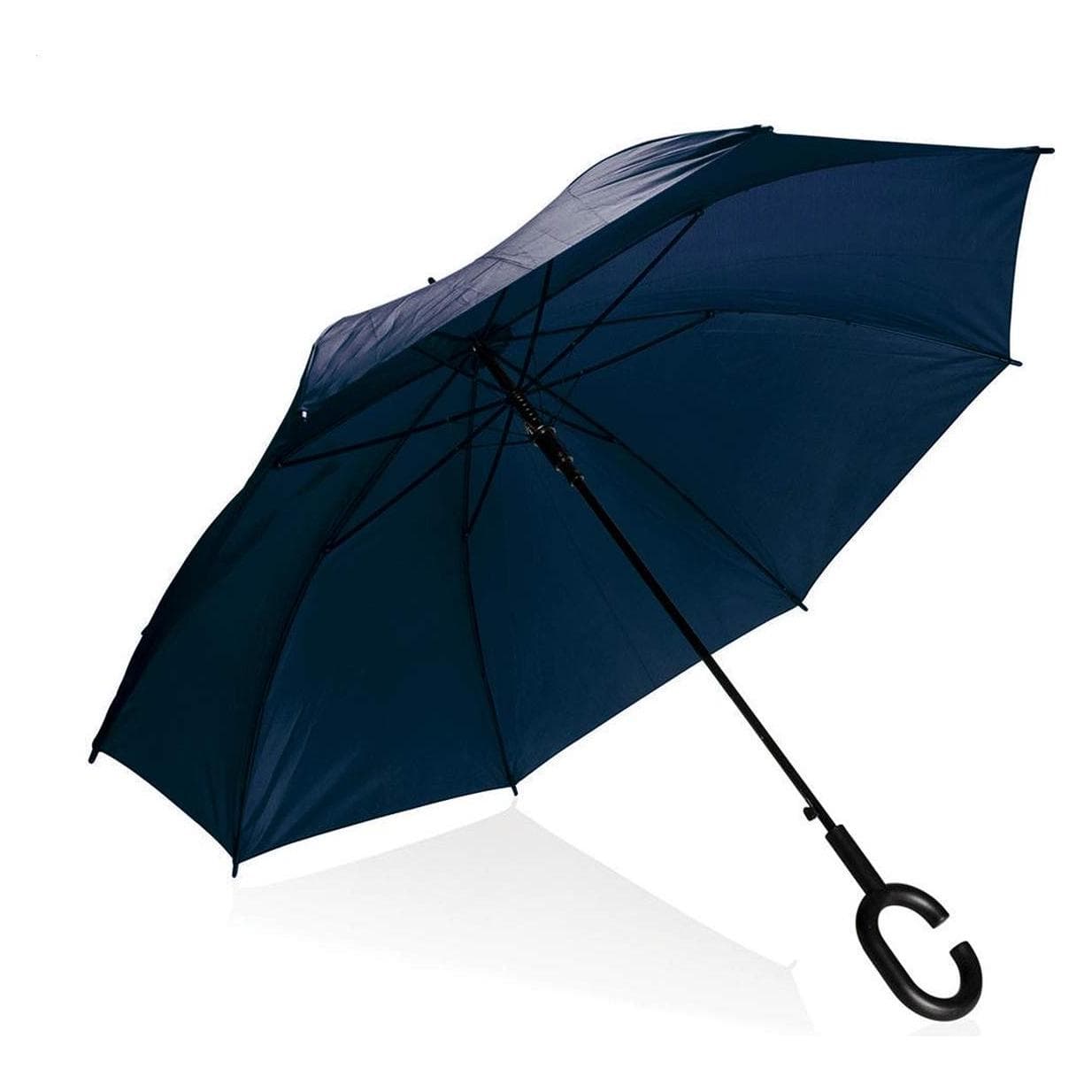 Platinet, Regenschirm, Umbrella C Handle Semi-Automotive Polyester Blue 45007, Blau