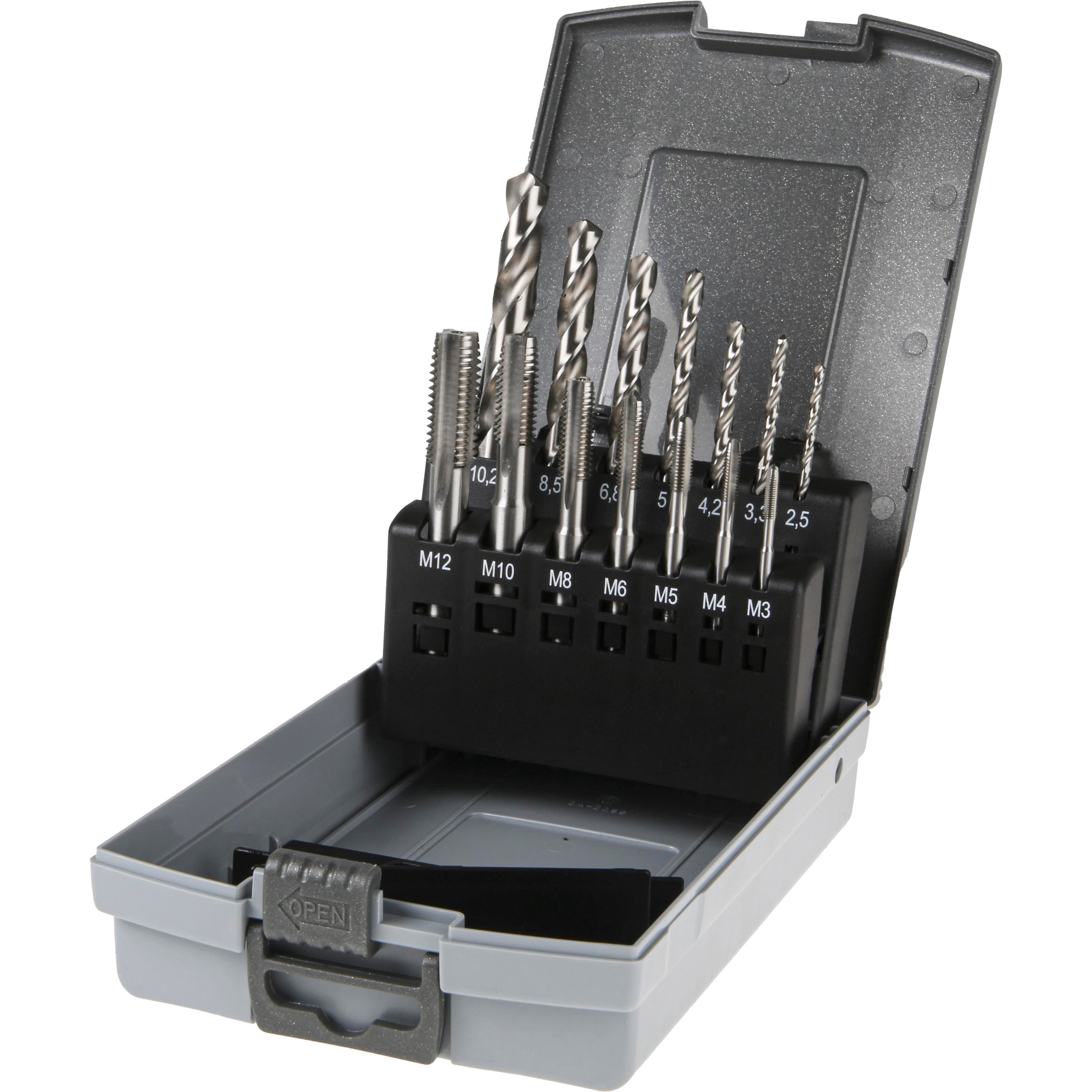 RS PRO, Gewindeschneider + Gewindebohrer, Straight Flute Tap ISO & Drill Set
