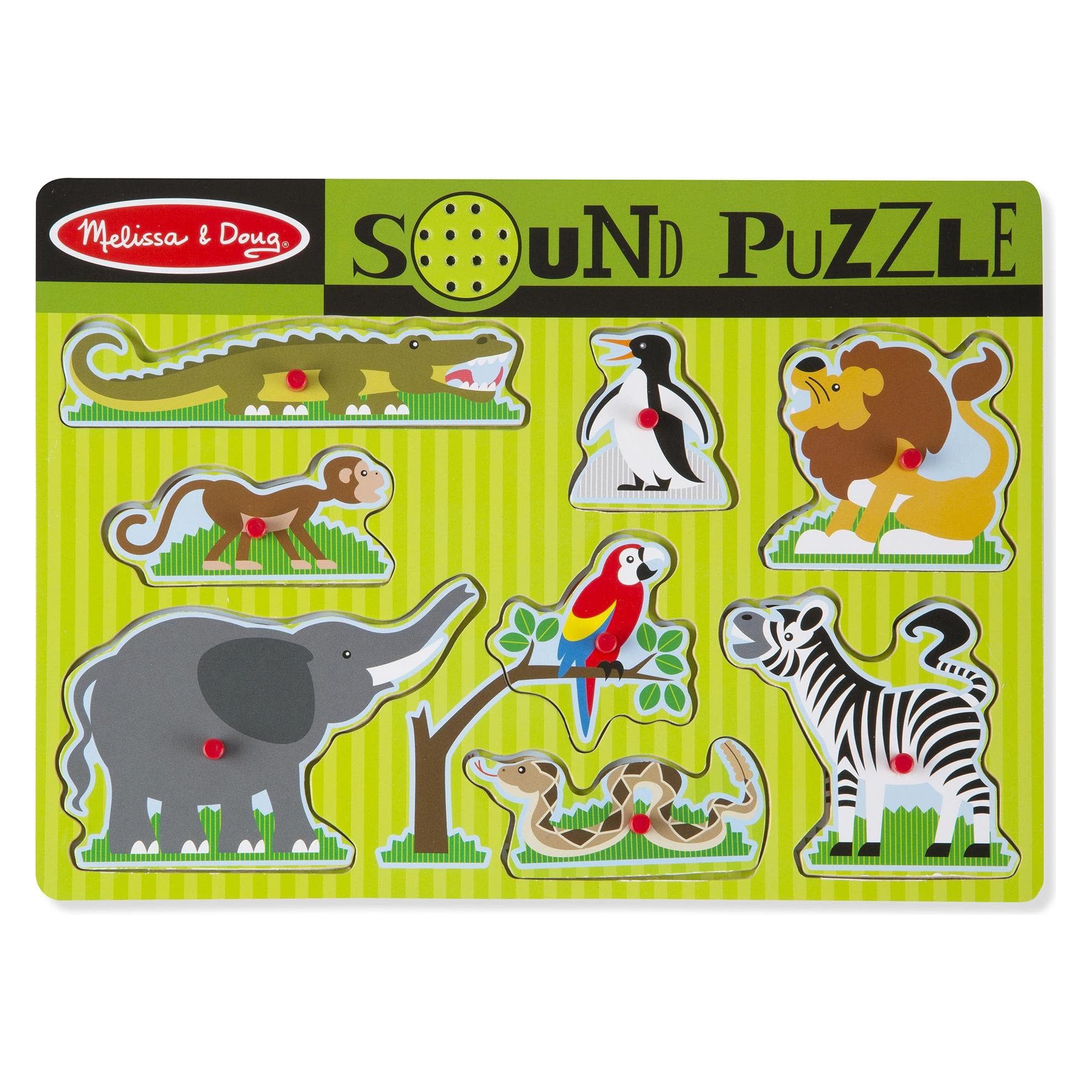 Melissa & Doug Sonore Bois Animaux Du Zoo (8 Teile)