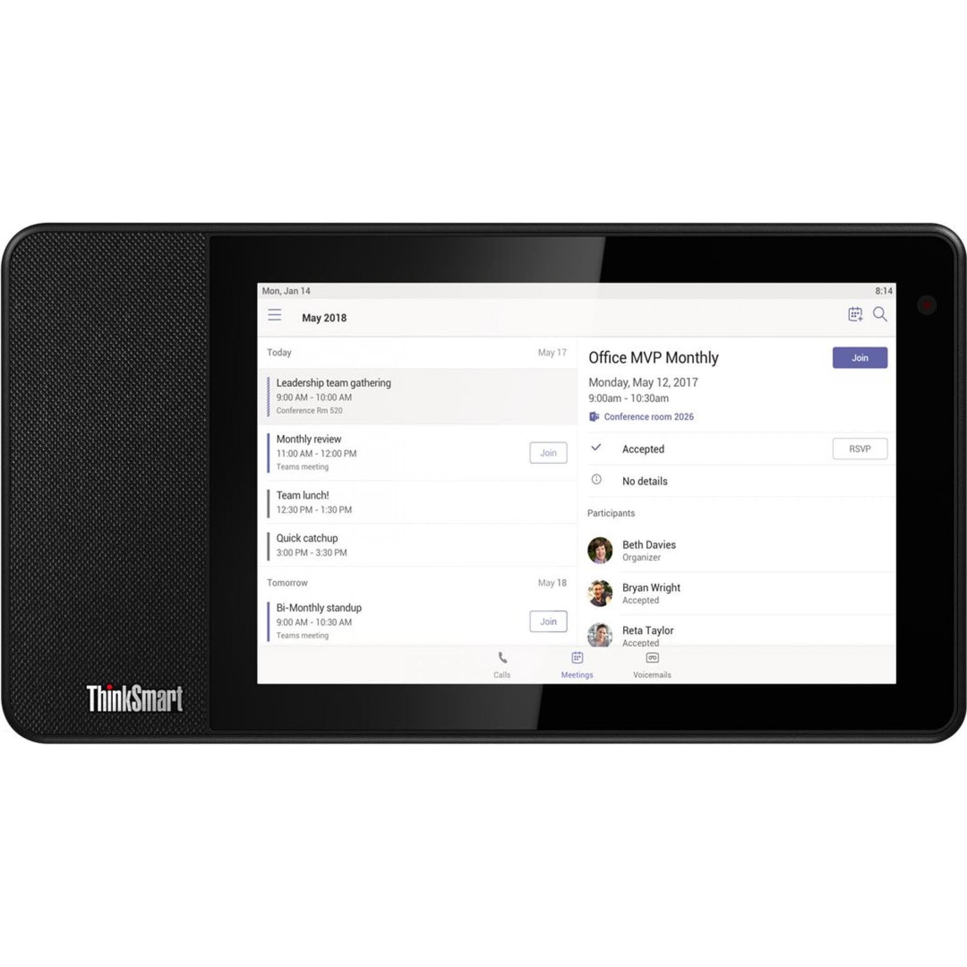 Lenovo ThinkSmart View, Konferenzgerät, Schwarz