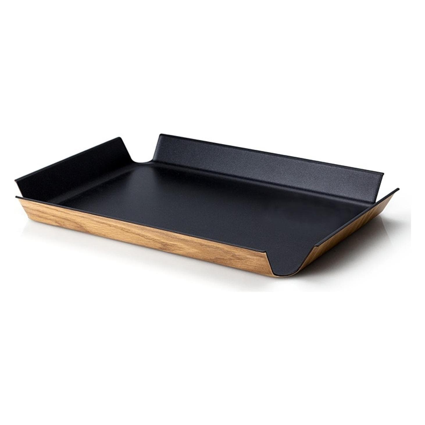 Continenta, Tablett, Tablett rutschfest schwarz metallic, 54.5x40cm