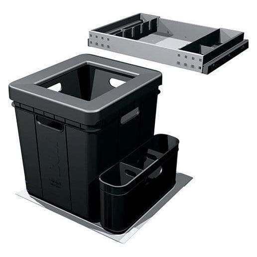 Franke Kehrichtsystem -Sorter Serie 350 für BLUM / GRASS / HETTICH, Abfalleimer, Schwarz