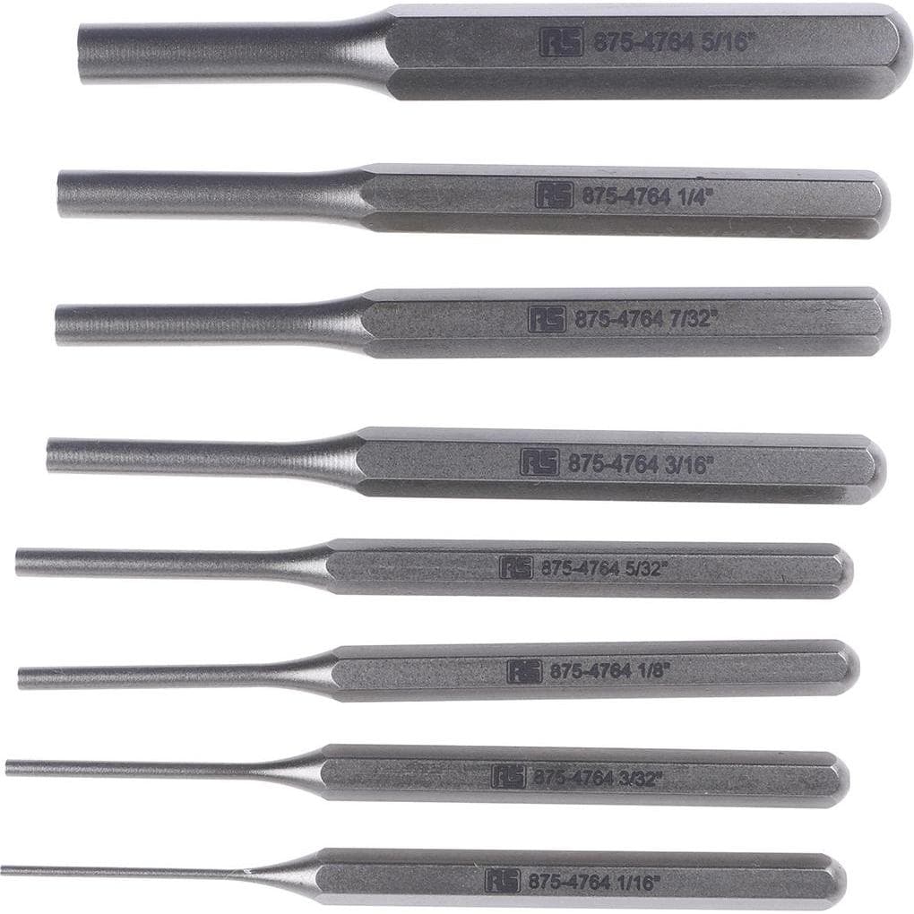 RS PRO, Meissel, 8pcs parallel pin punch set