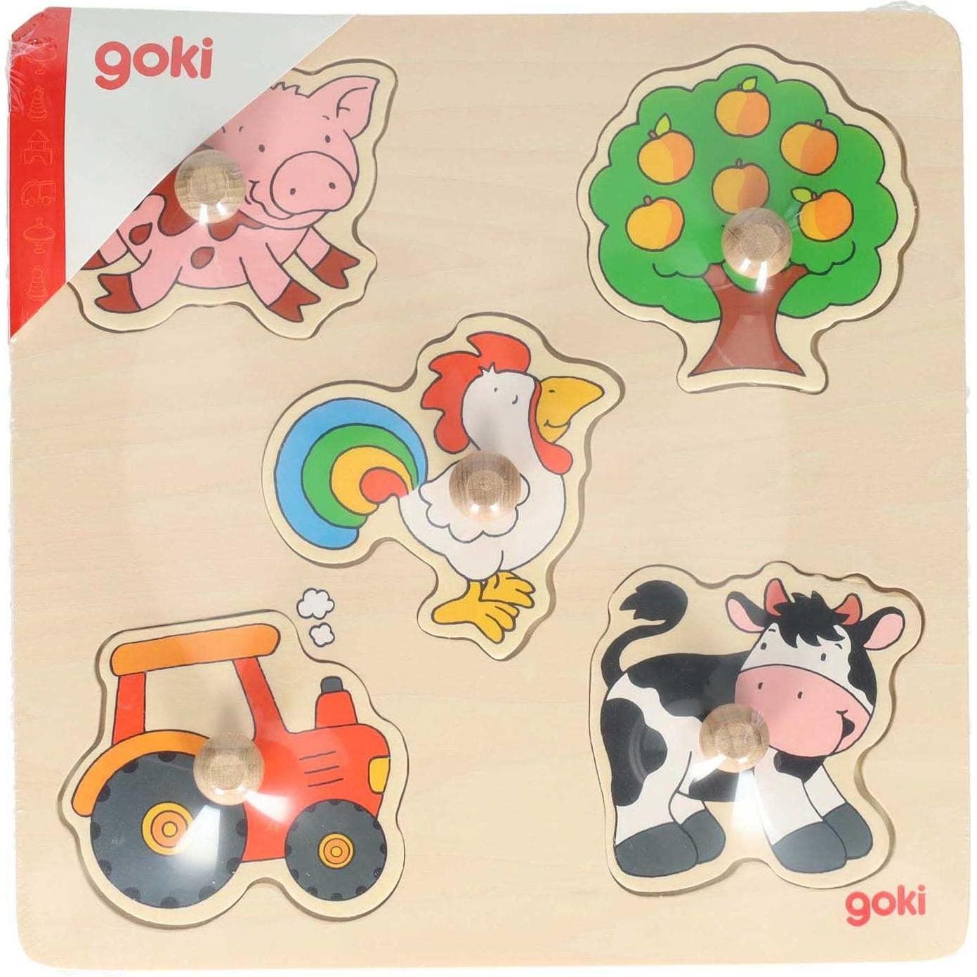 Goki Holzpuzzle Auf dem Land (5 Teile)