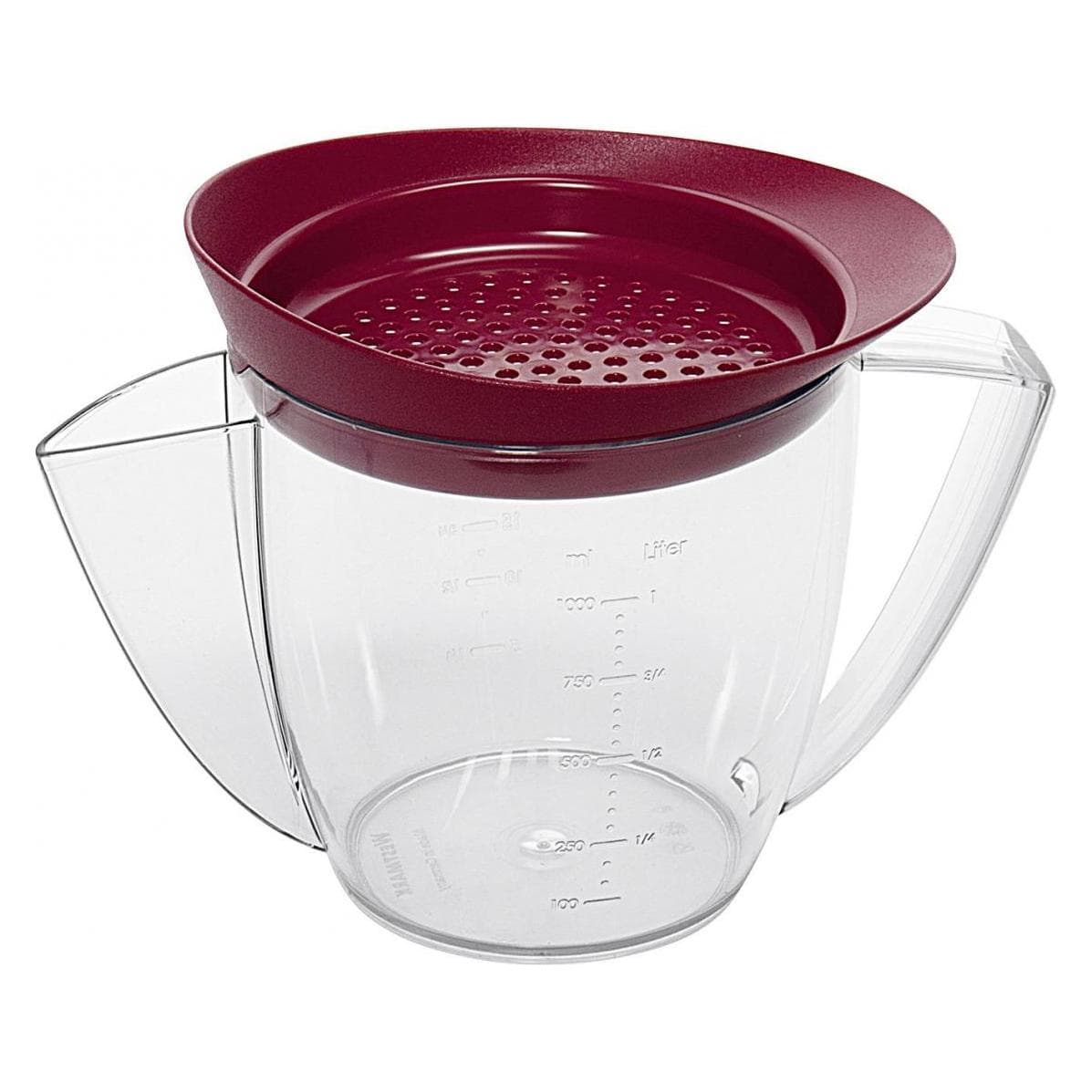 Westmark Fett-Trenn-Kanne mit Sieb, Messbecher, Transparent