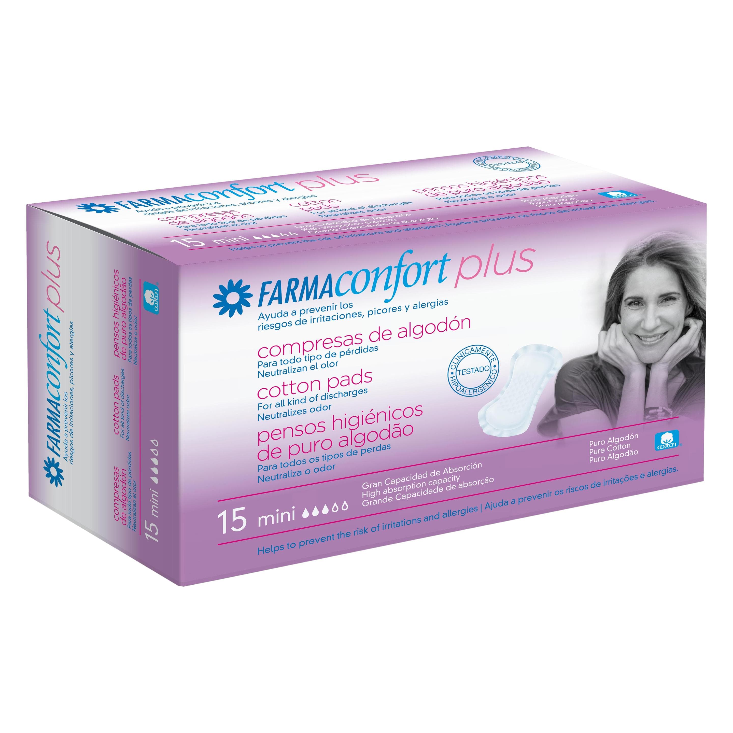 Farmaconfort, Inkontinenzhygiene, Algodo (15x, Mini)