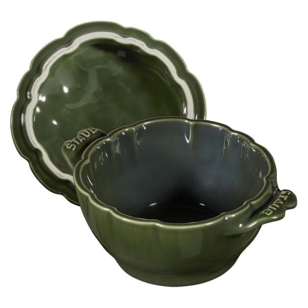 Staub Topf Keramik Artischocke, dunkelgrün, 0.47L, Auflaufform, Grün