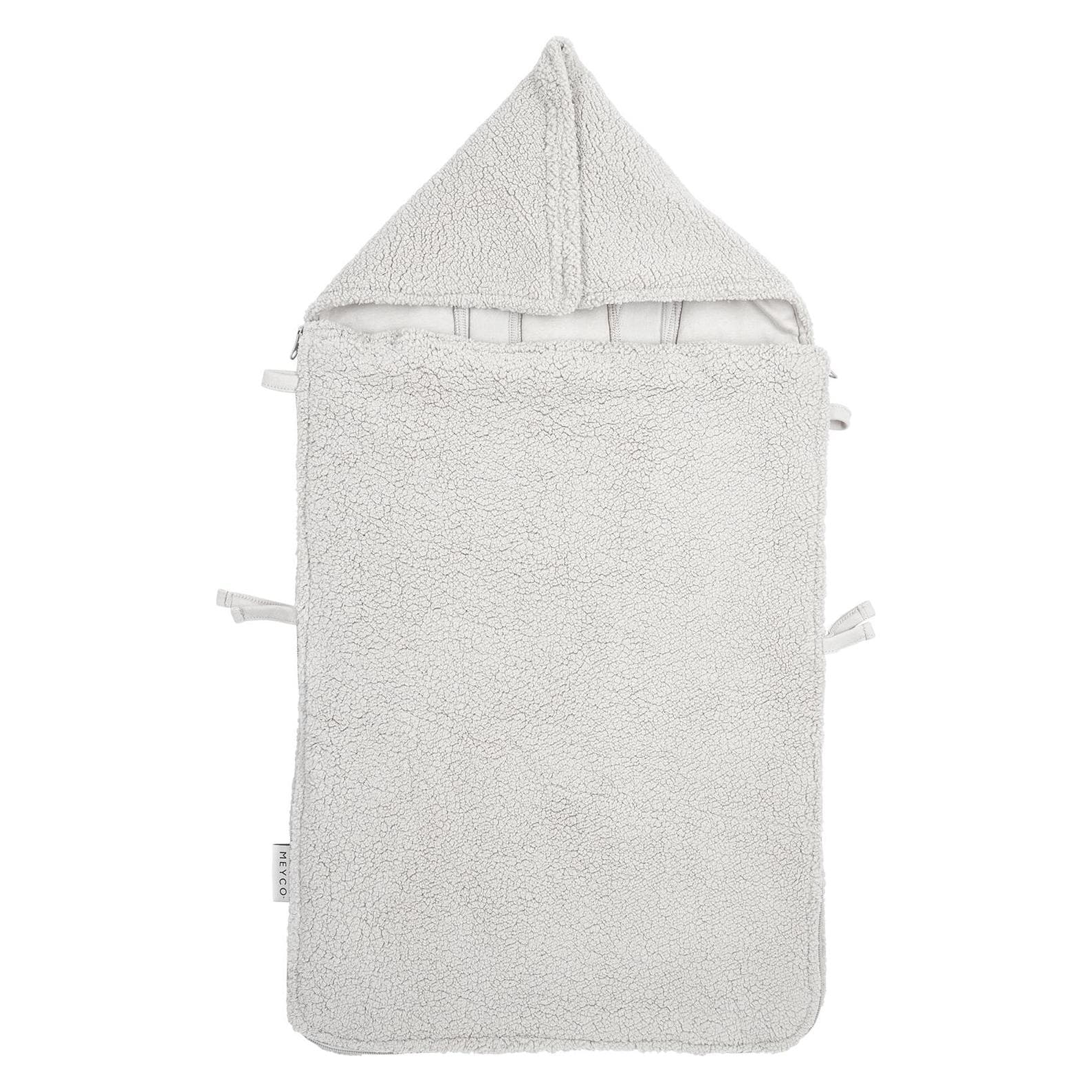 Meyco, Kinderwagen Fusssack, Baby Teddy Fusssack mit Klettverschluss