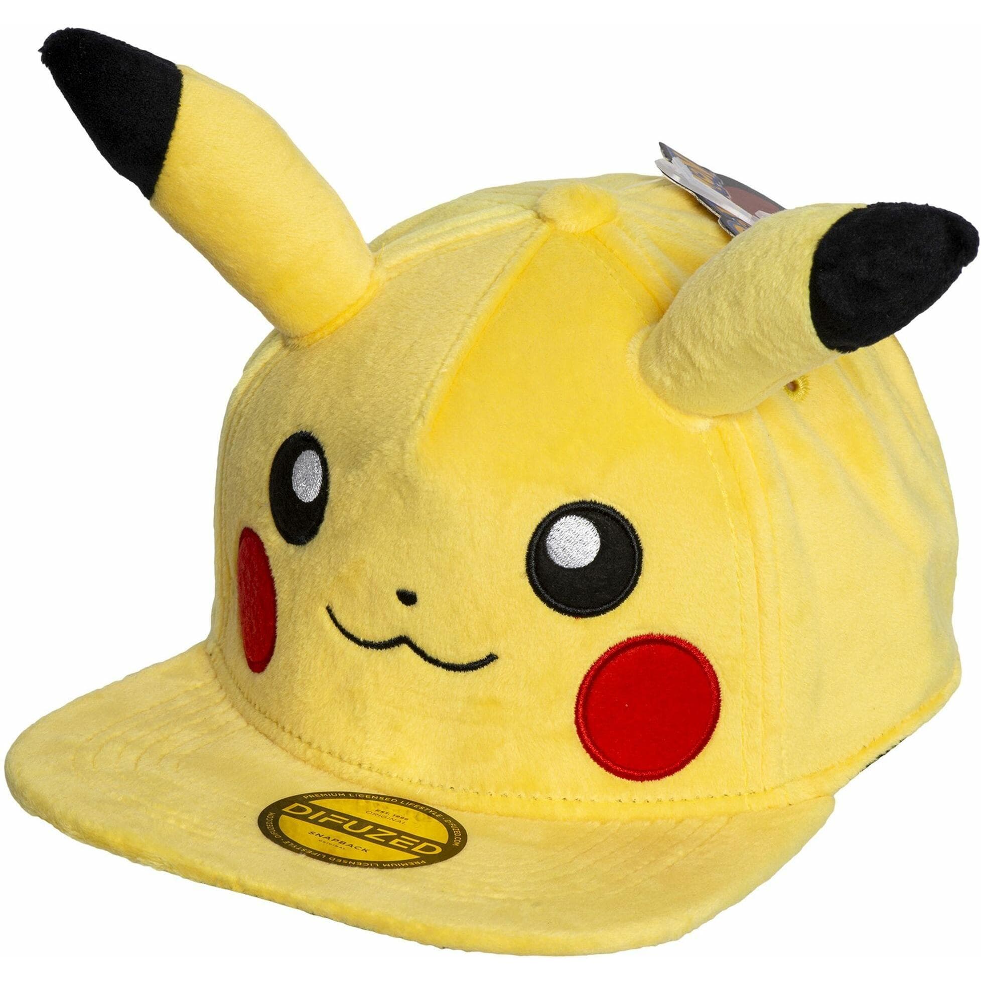 Difuzed, Damen, Cap, Pokemon Pikachu Plush Snapback, Gelb, (One Size)