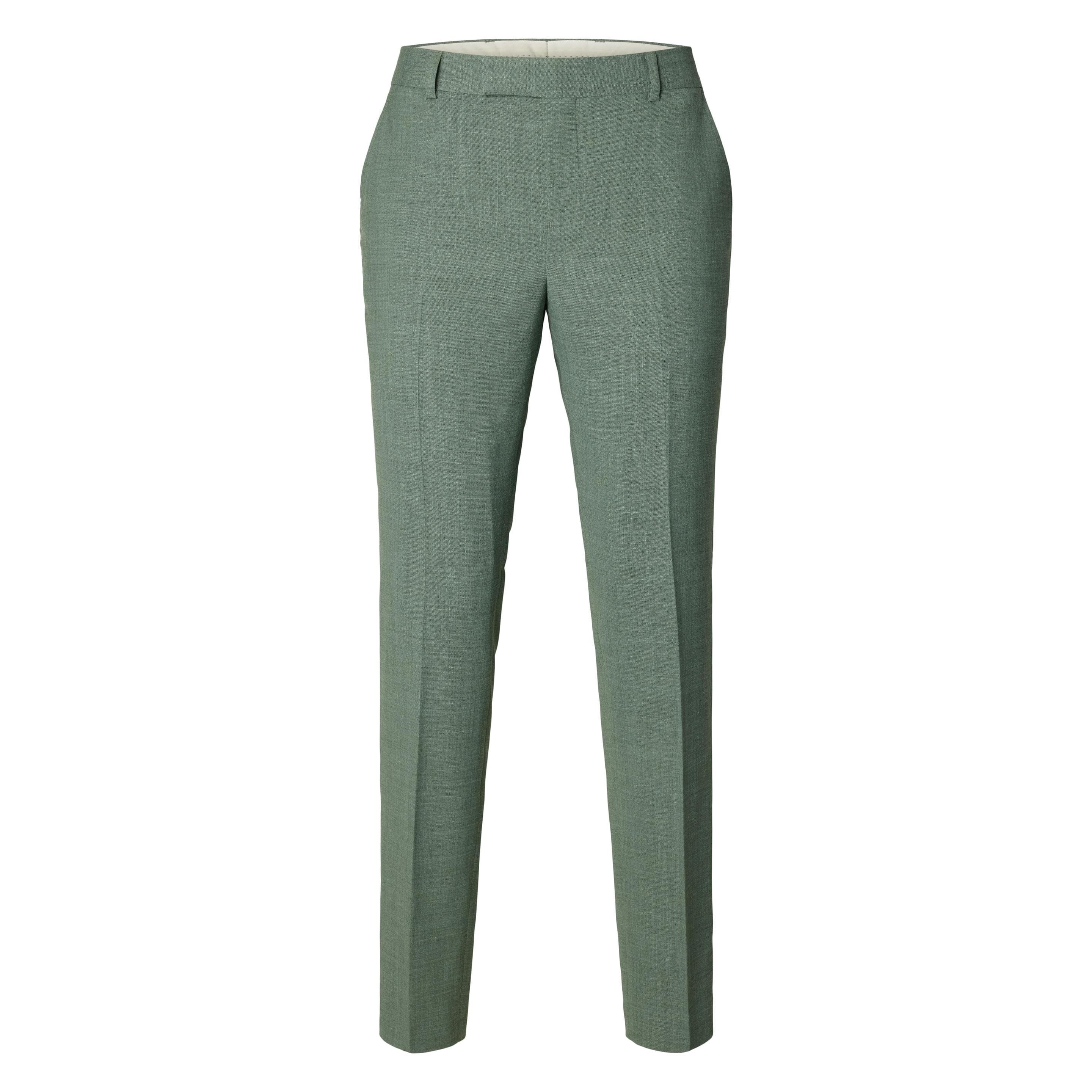 Selected, Herren, Anzüge, Leinenmix Hose, Grün, (54)