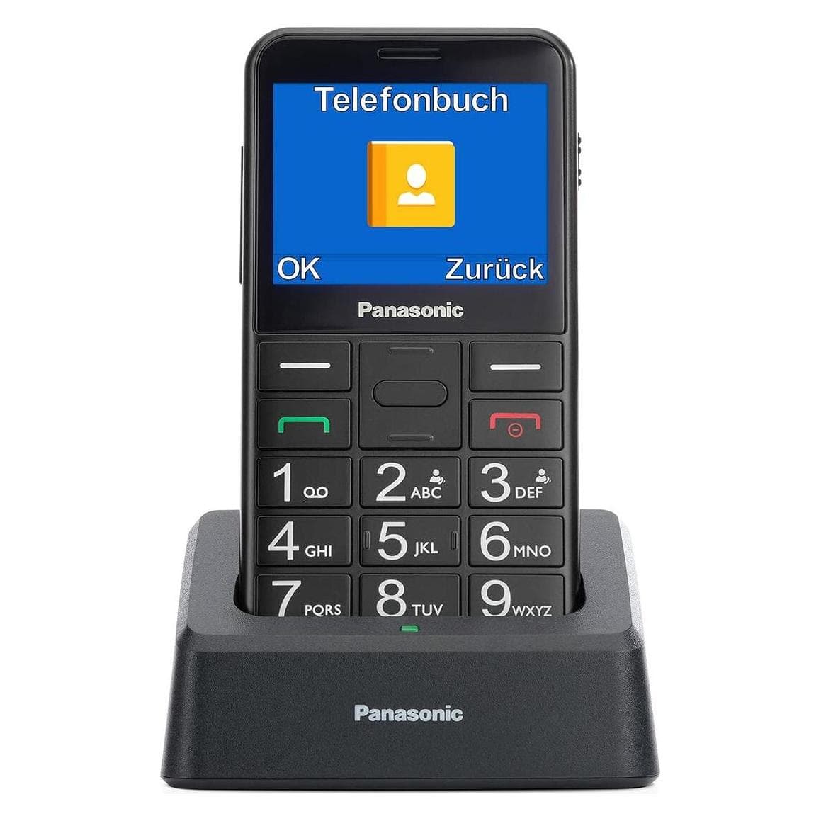 Panasonic KX-TU155 (2.40", 0.30 Mpx), Tastenhandy, Schwarz