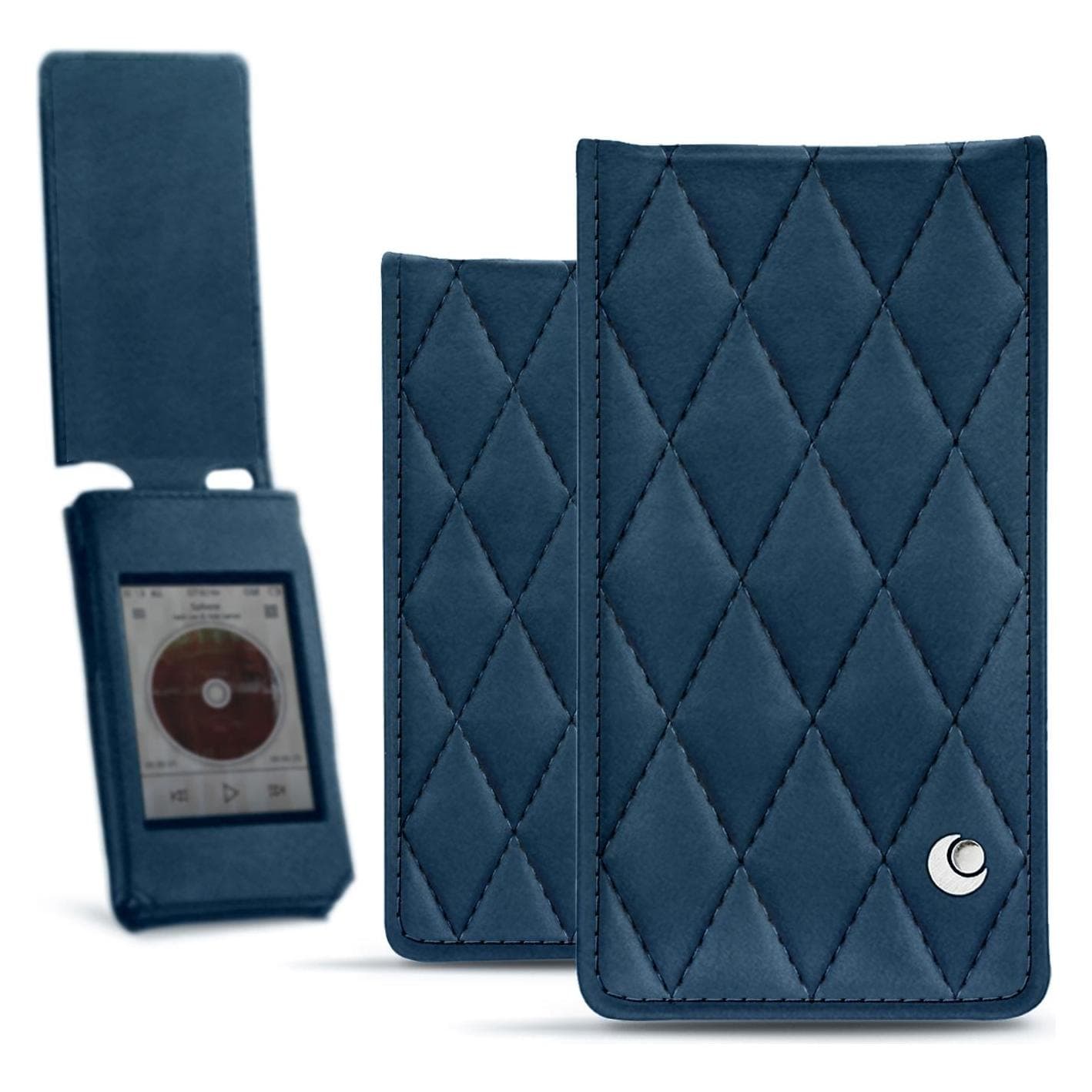 Noreve Lederschutzhülle vertikal, MP3 Tasche + Hülle, Blau