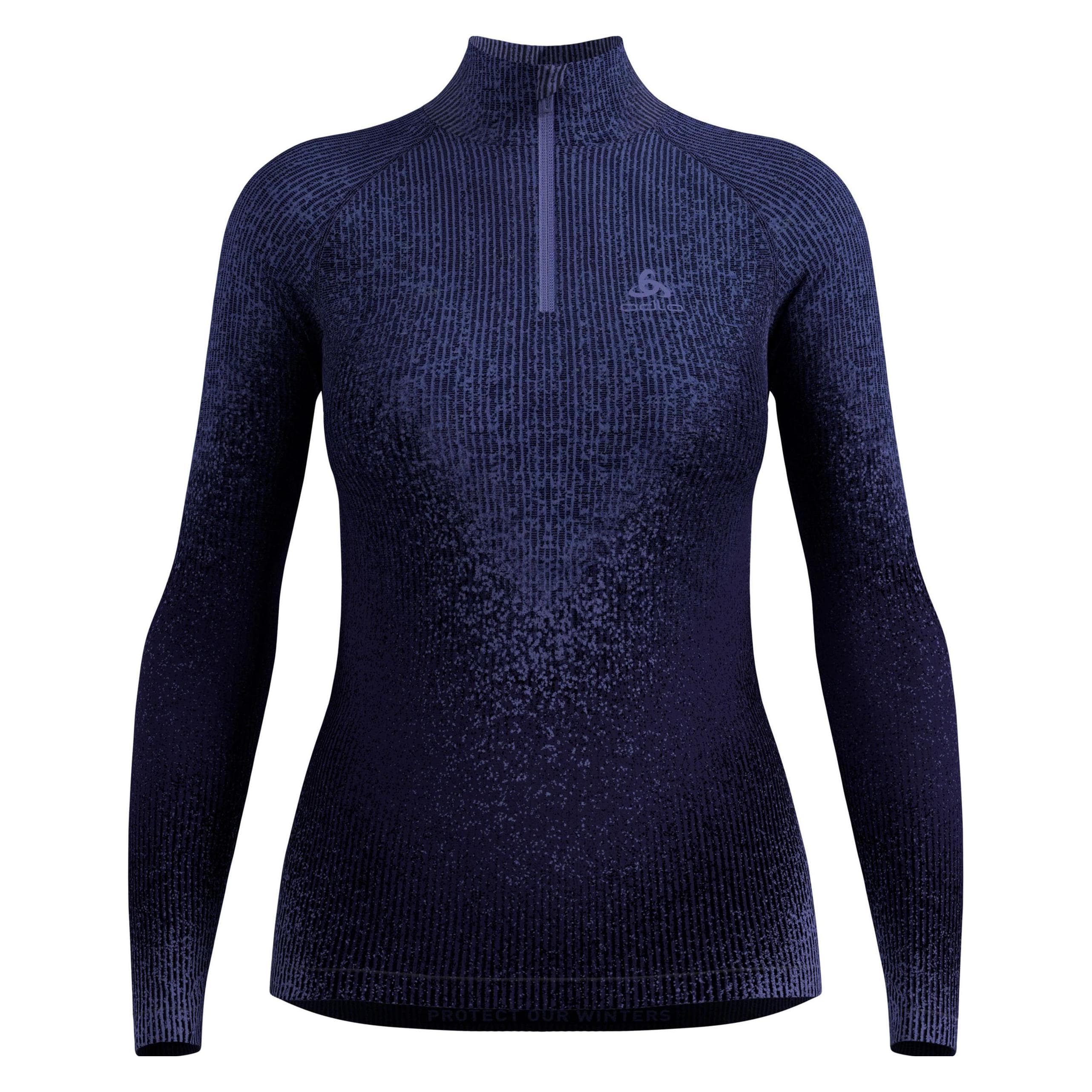 Odlo, Damen, Funktionsshirt, Blackcomb Eco Half Zip (XL), Blau, Violett, XL