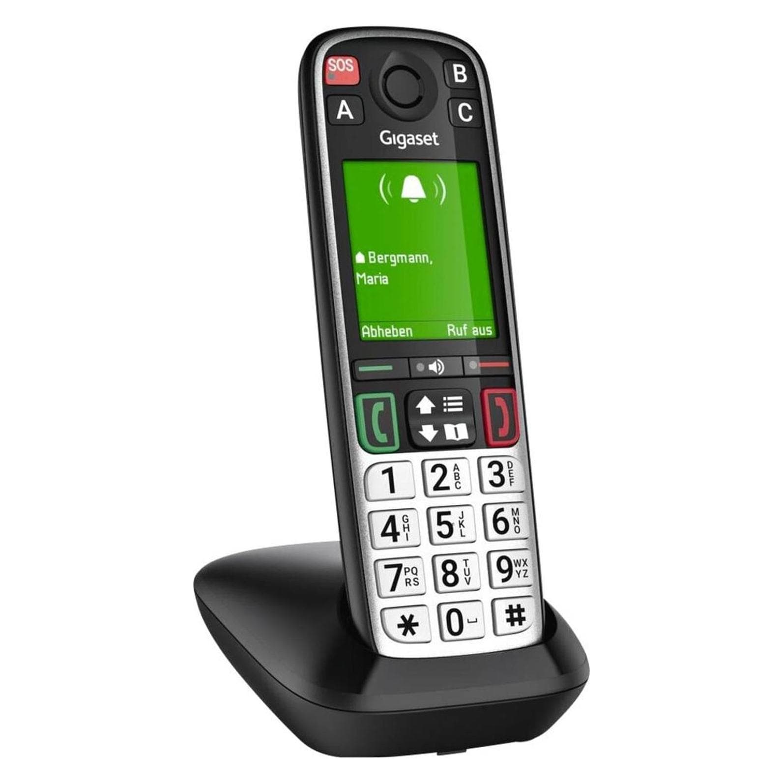 Gigaset Easy 500HX, Telefon, Silber, Schwarz
