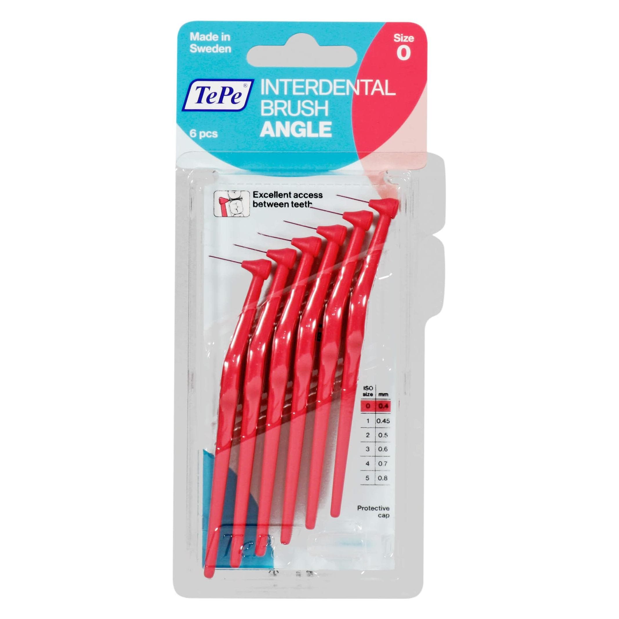 TePe, Interdentalbürste, Interdentalbürsten Angle ISO 0 (6x, 0.40 mm)
