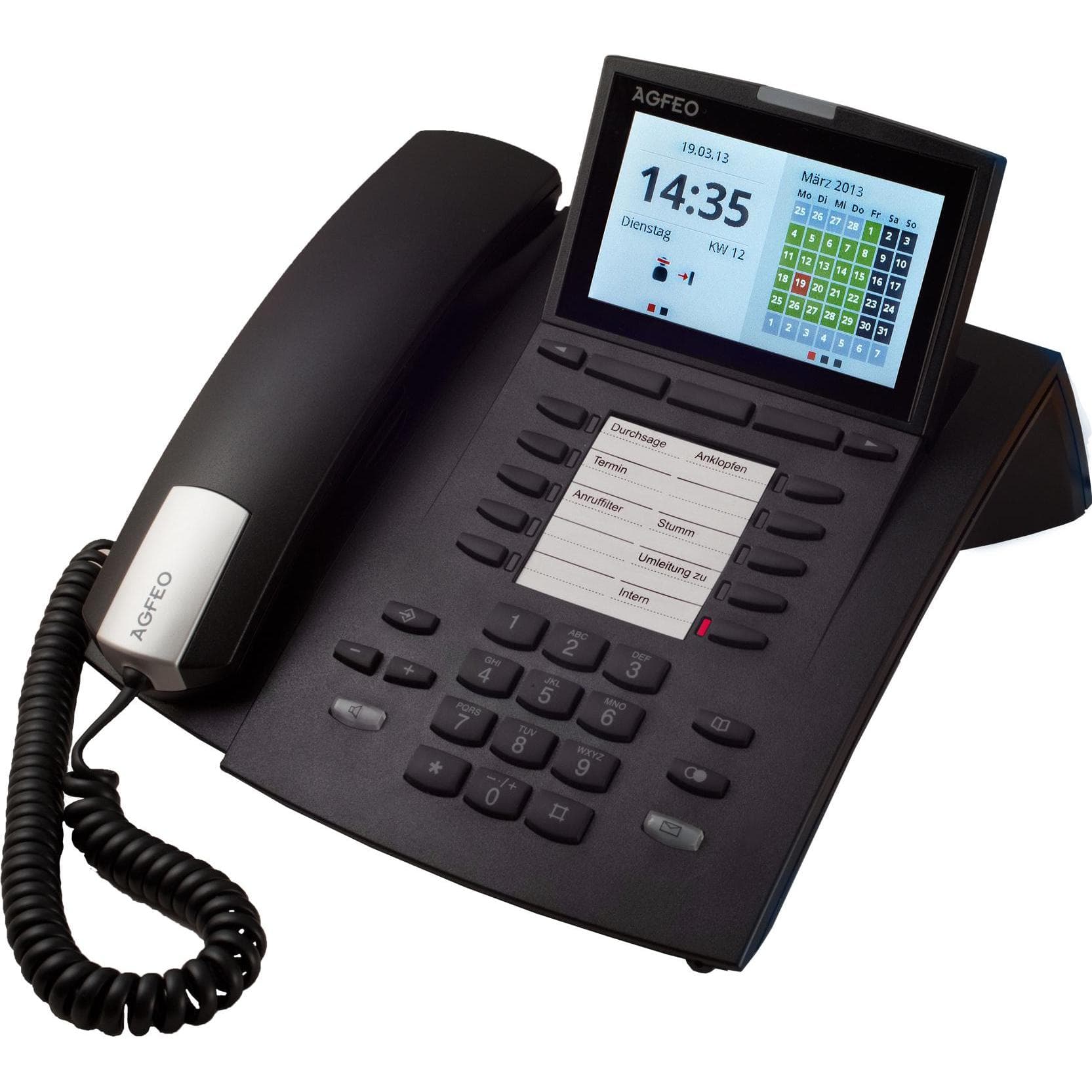 Agfeo ST 45 schwarz, Telefon, Schwarz