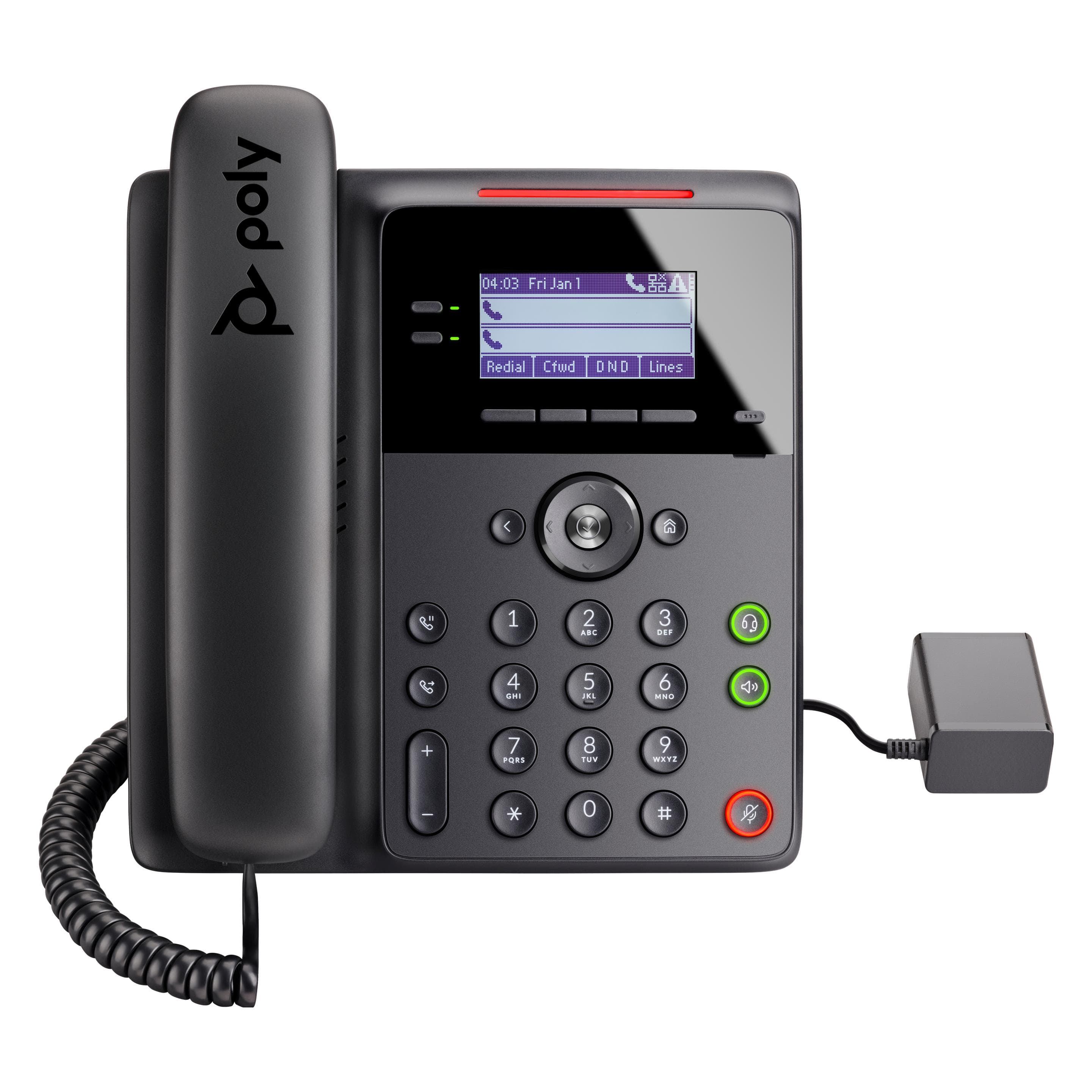 HP Poly Edge IP PH PoE-e, Telefon, Schwarz