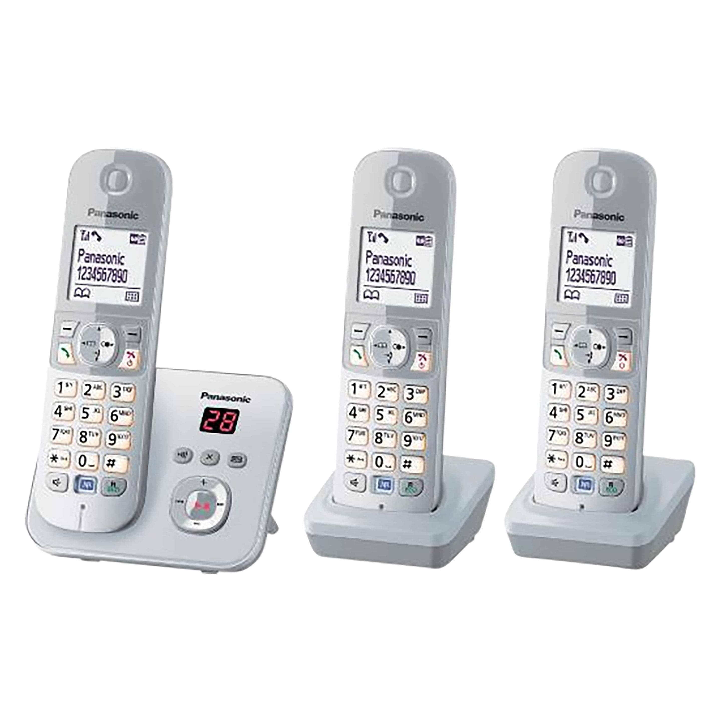 Panasonic KX-TG6823GS, Telefon, Silber, Weiss